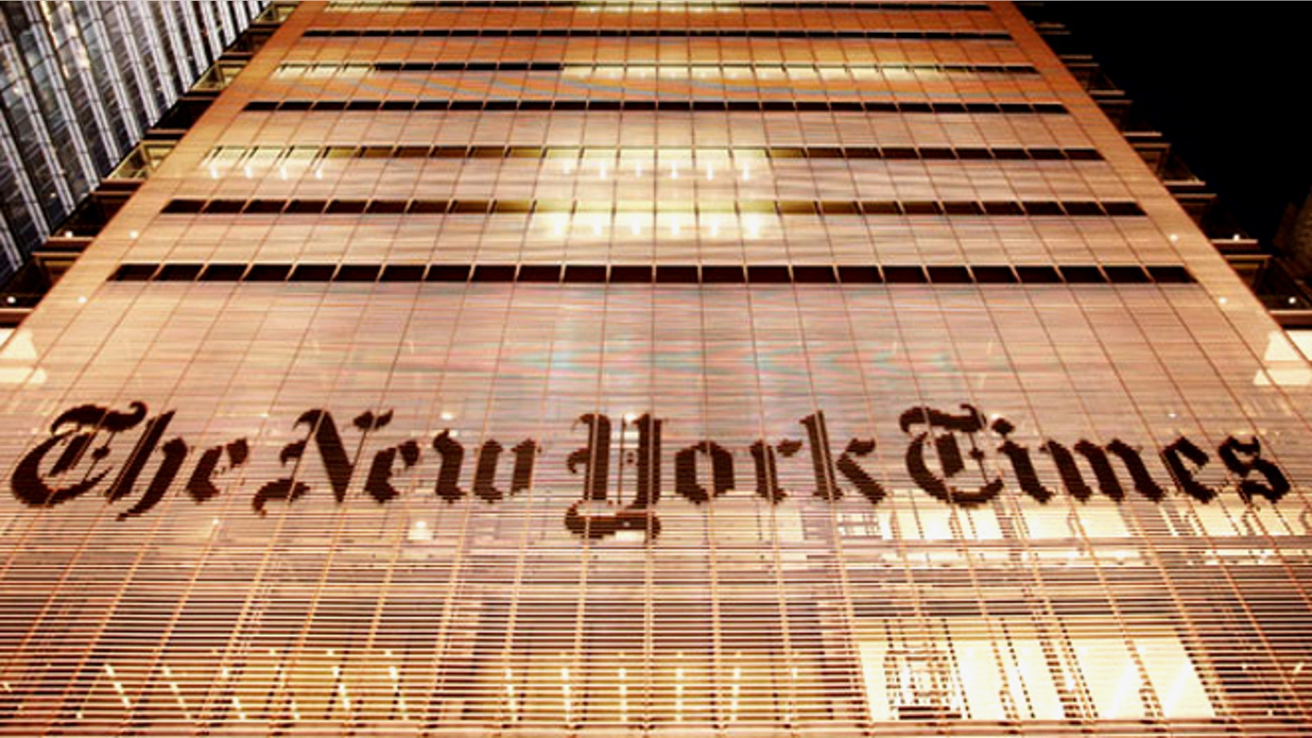 The New York Times building is shown in New York.