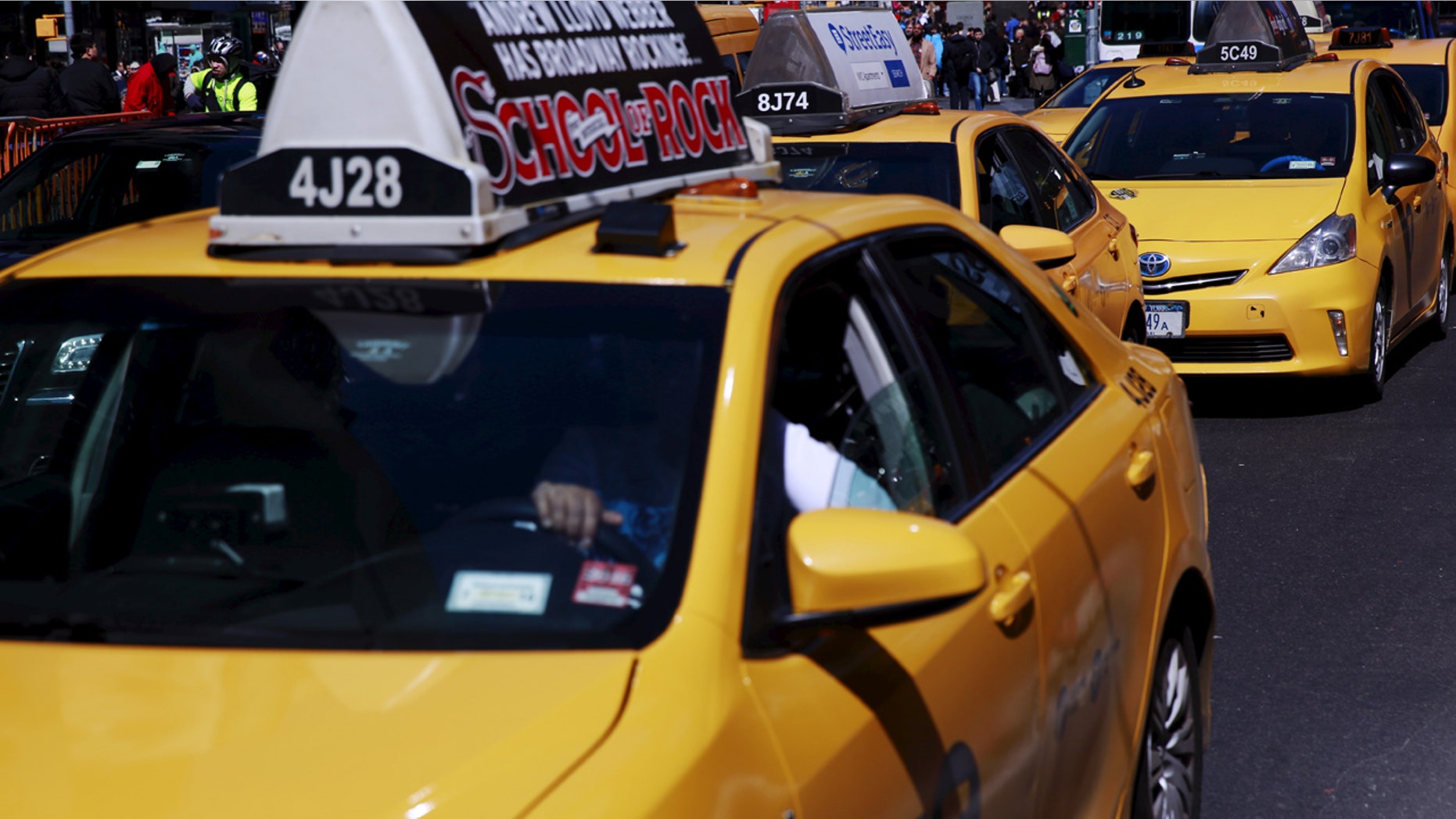 A New York cab driver had his thumb sliced by a machete wielded by a group of teens, police said.
