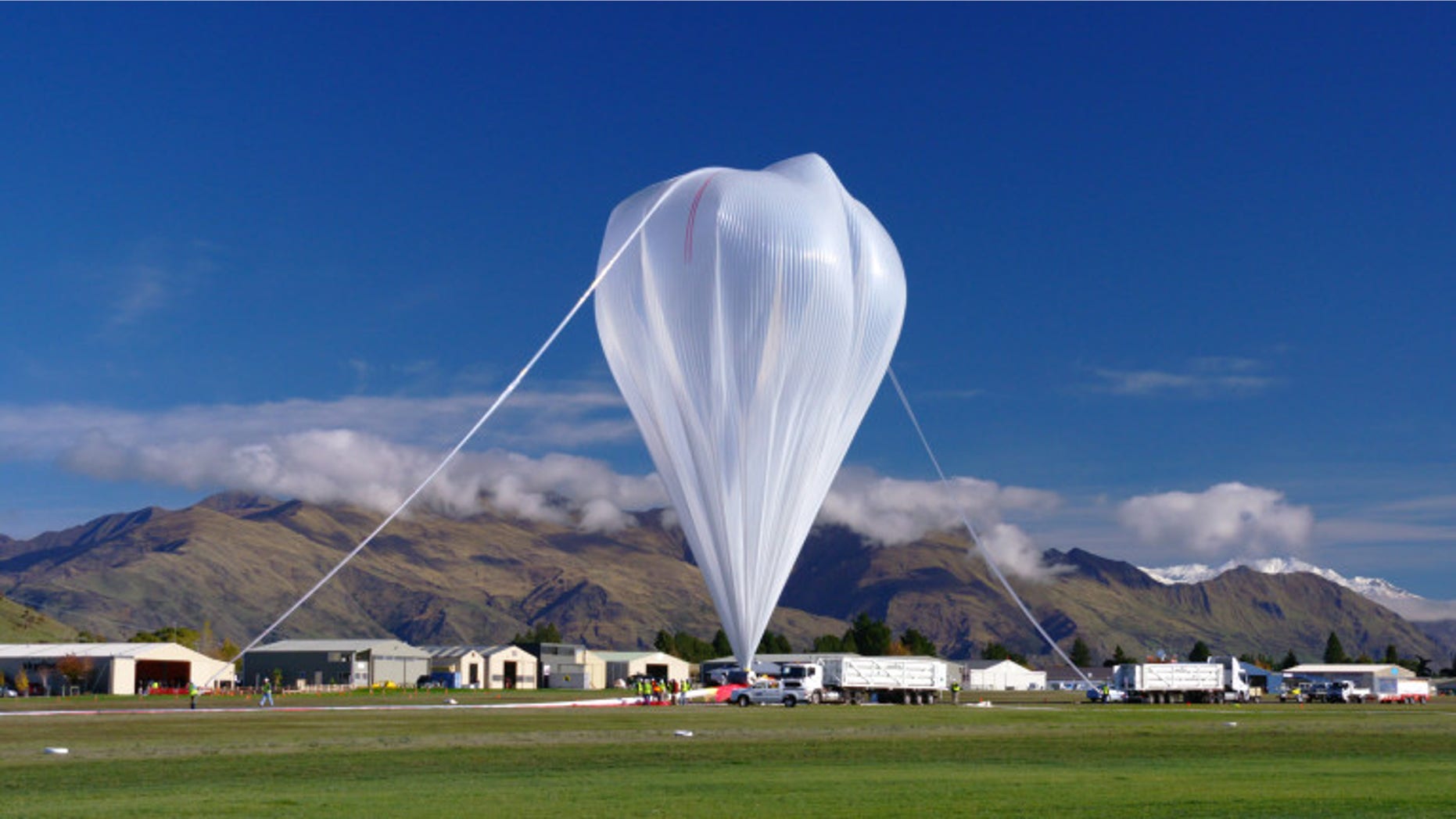 The balloon before launch in New Zealand on May 16, 2016.