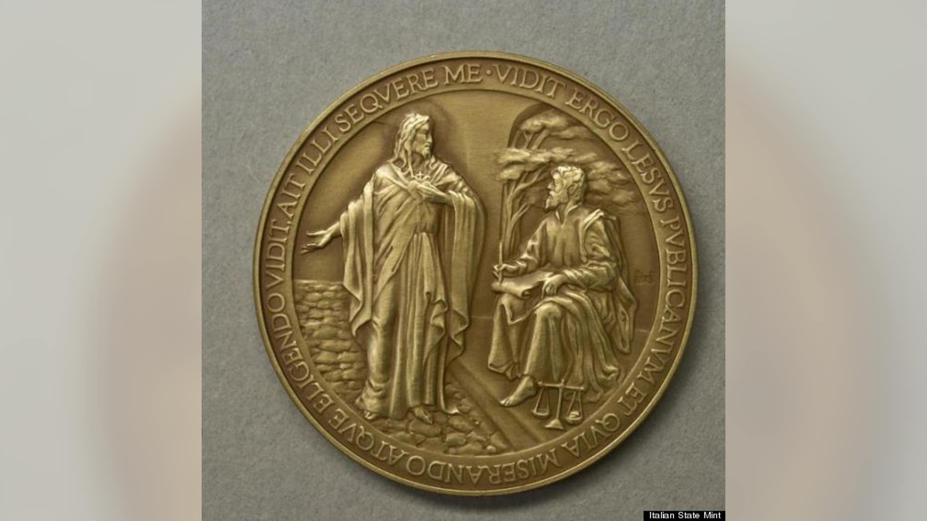 A commemorative medallion to mark the first year of Pope Francis' papacy has been recalled because it misspelled the word 'Jesus.'