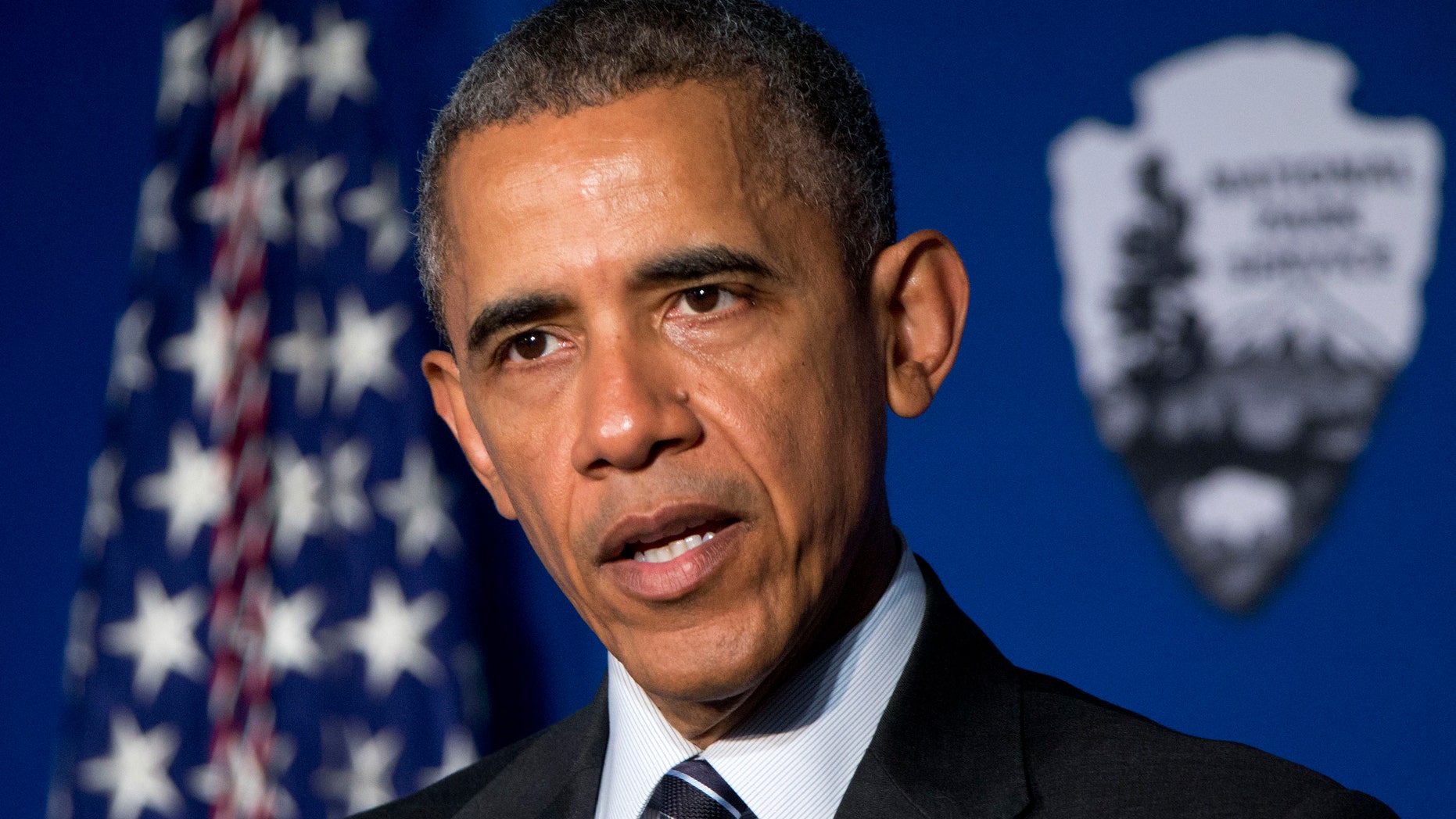 President Barack Obama speaks at the newly designated Belmont-Paul Womens Equality National Monument, formerly known as the Sewall-Belmont House and Museum, on National Equal Pay Day, Tuesday, April 12, 2016, in Washington.
