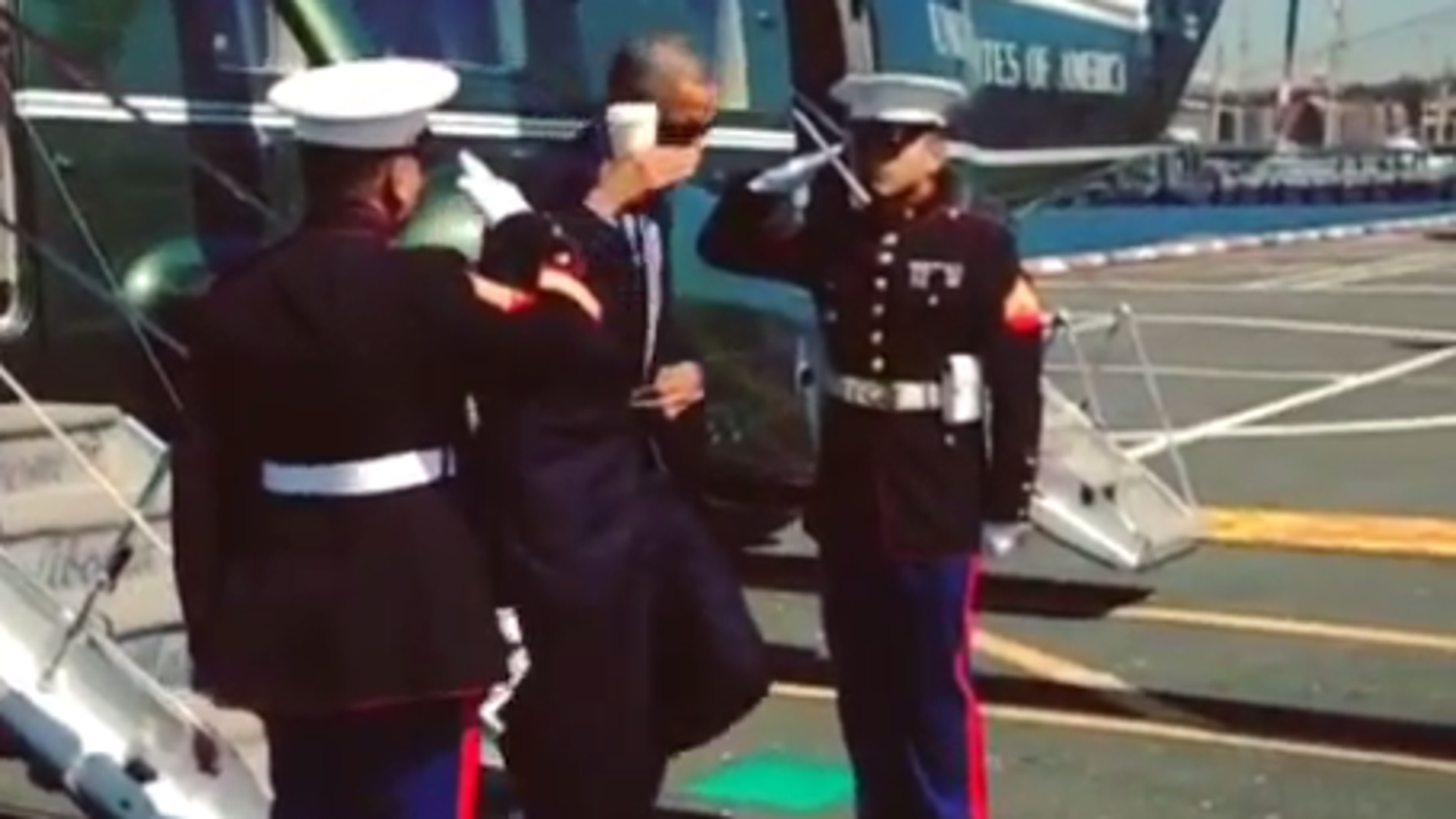 obama-uses-coffee-cup-to-salute-marines.