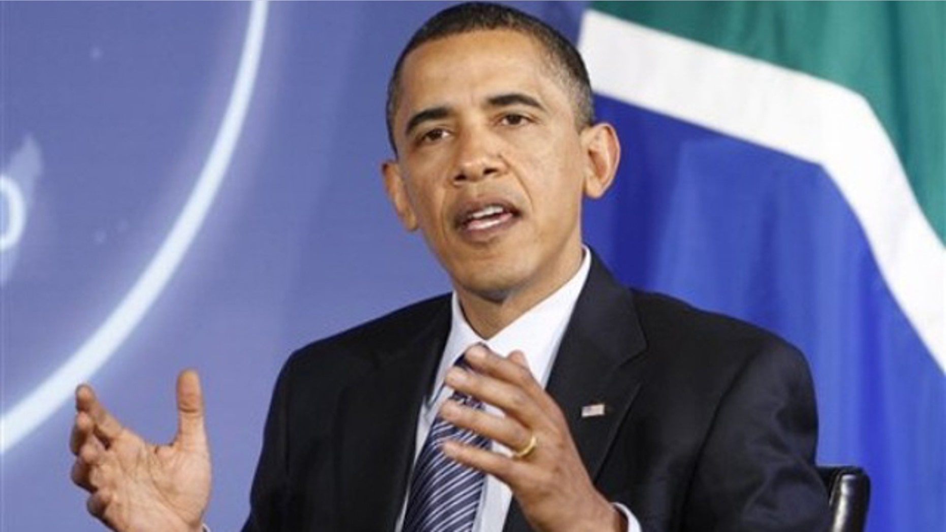 President Obama speaks to members of the media during his meeting with South Africa's President Jacob Zuma, in advance of the Nuclear Security Summit, at Blair House in Washington, Sunday, April 11, 2010.(AP)