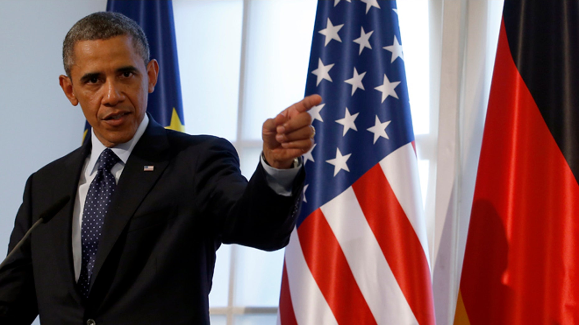 June 19, 2013: President Obama delivers a dinner speech at the Charlottenburg palace in Berlin.