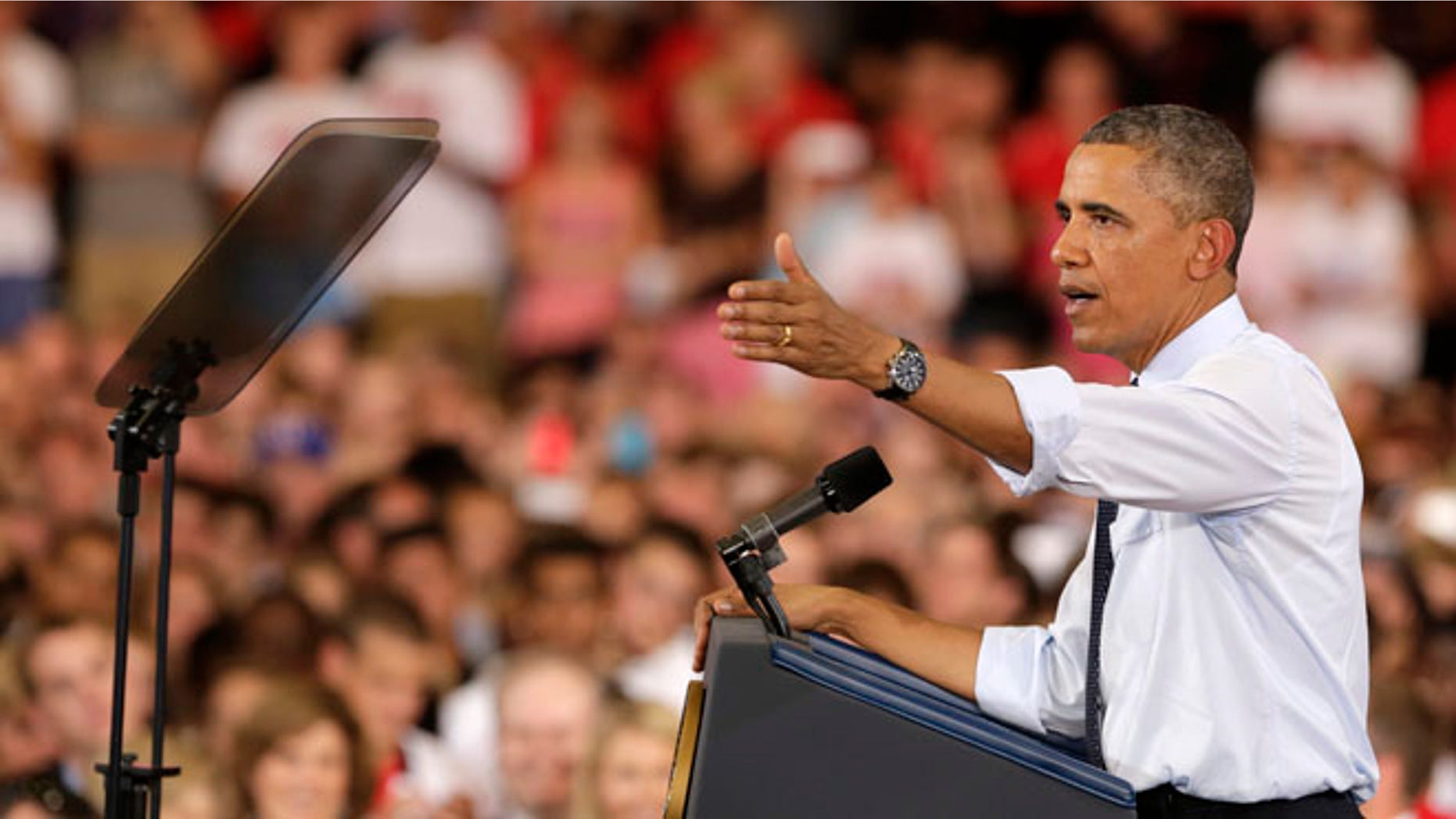 July 24, 2013: President Obama speaks about the economy at the University of Central Missouri in Warrensburg, Mo.