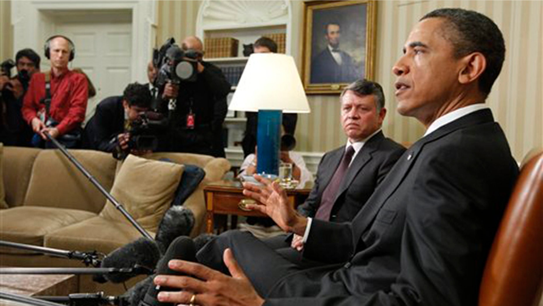 May 17: President Obama meets with Jordan's King Abdullah II in the Oval Office at the White House.