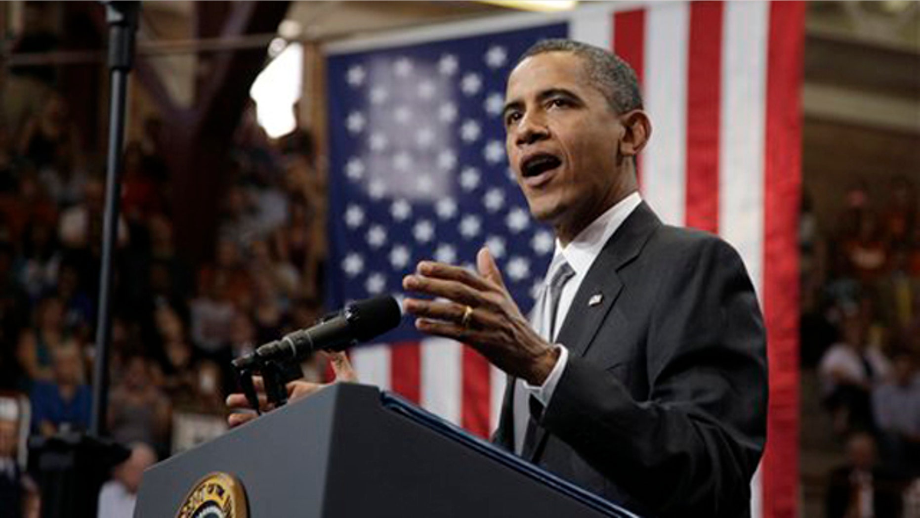 President Obama speaks at a fundraiser Aug. 9 in Austin, Texas. (AP Photo)