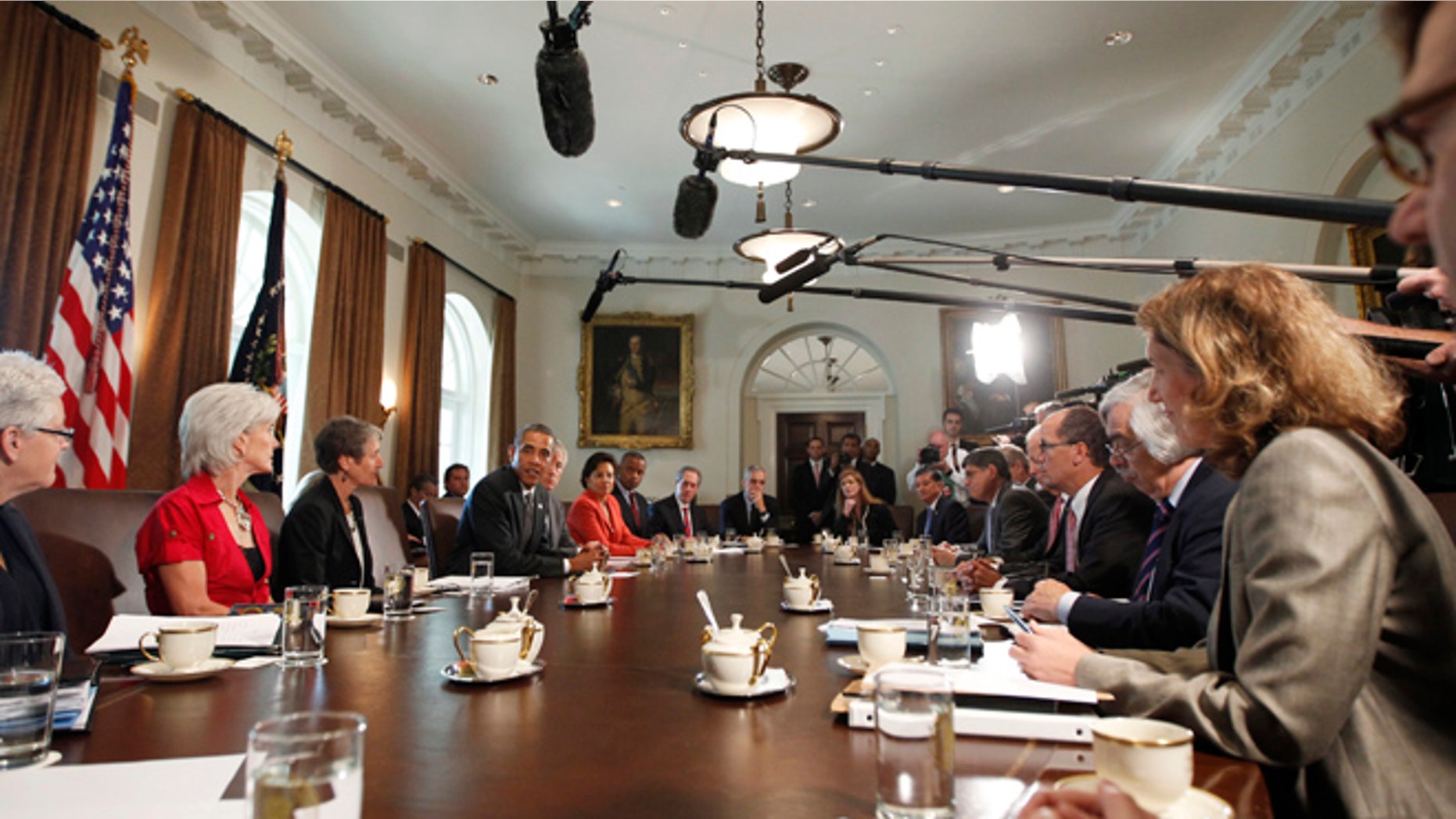 Sept. 12, 2013: President Obama speaks during a Cabinet meeting in the West Wing of the White House in Washington.
