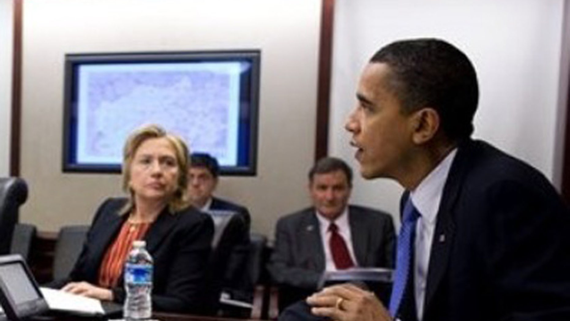 This photo provided by the White House shows President Obama meeting with his national security team, Friday, March 12, 2010, in the Situation Room of the White House. (AP)