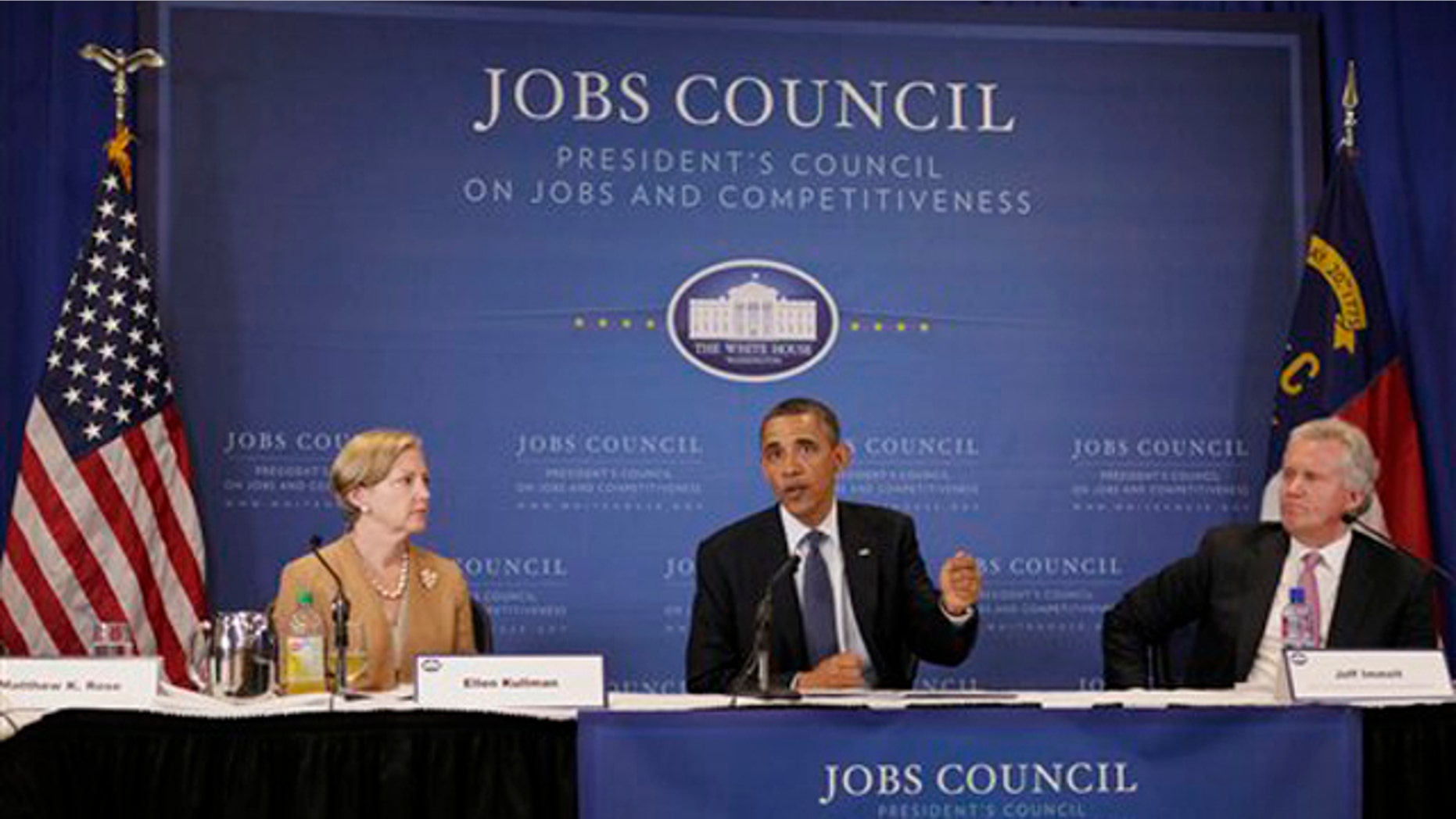 President Obama speaks at the beginning of a meeting with the Jobs and Competitiveness Council June 13 in Durham, N.C.