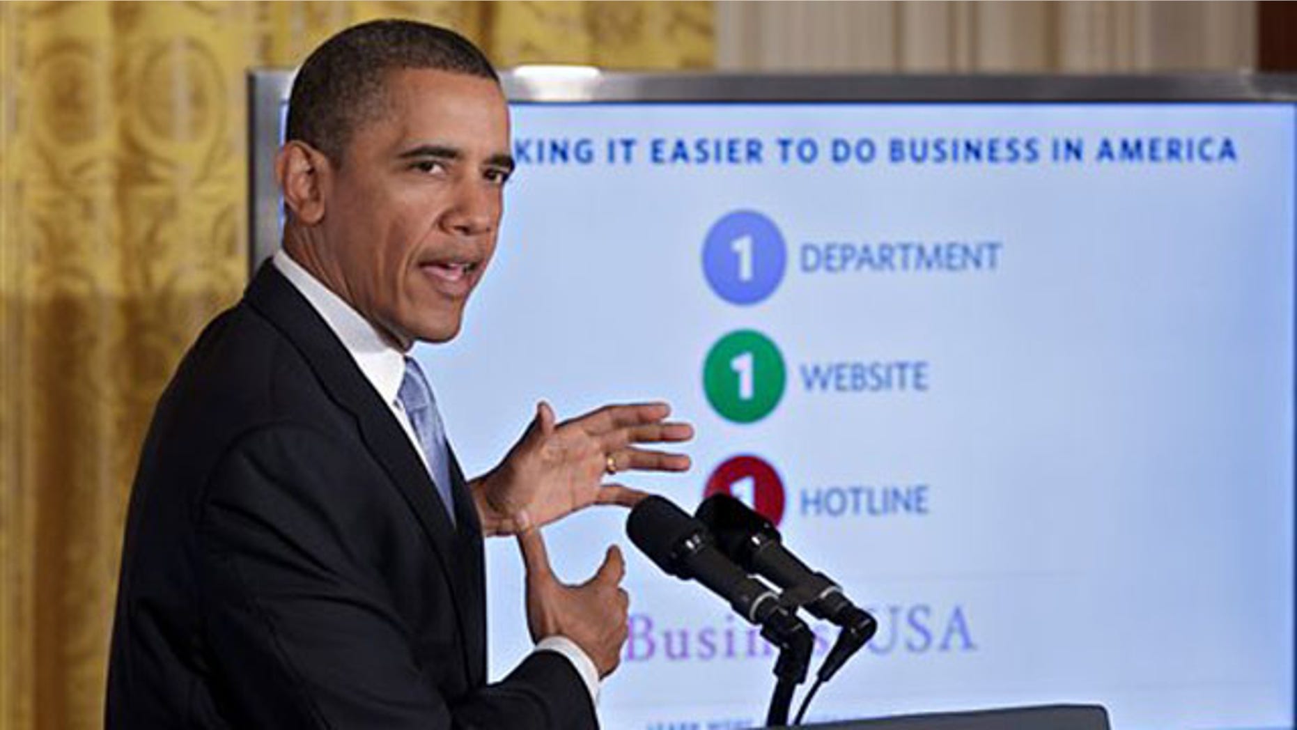 Jan. 13, 2012: President Obama speaks about government reform at the White House in Washington, D.C.