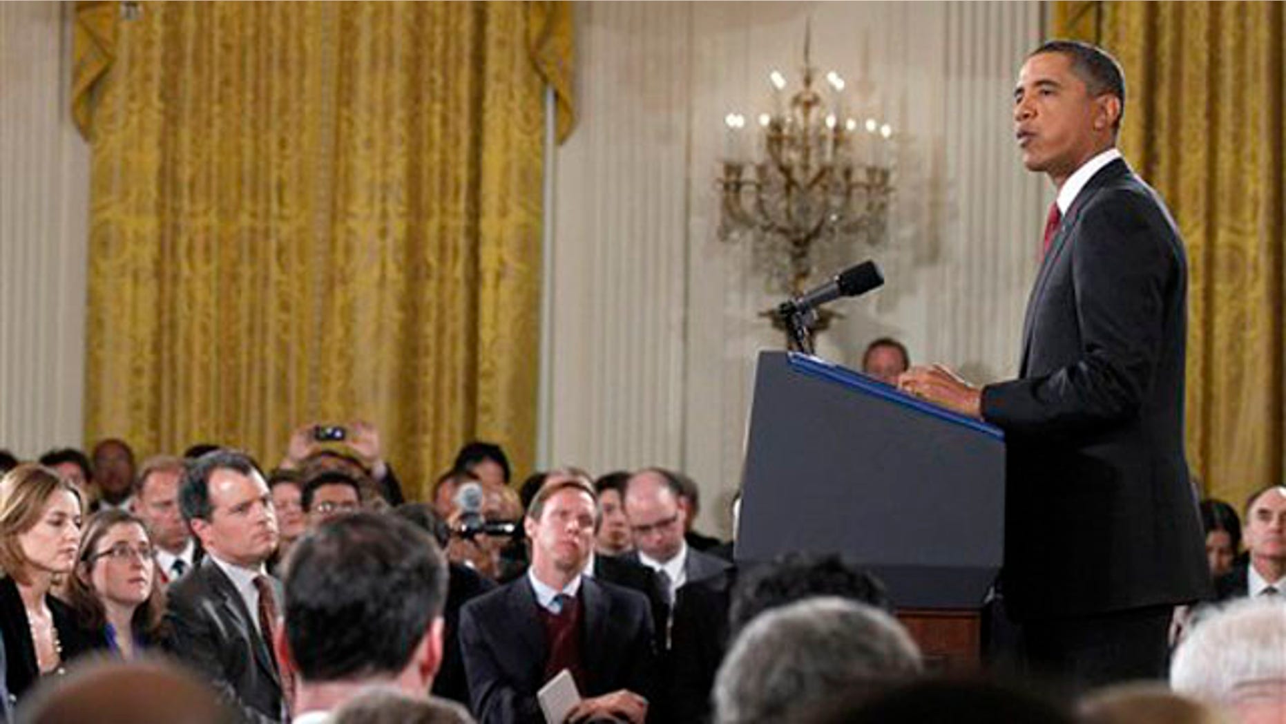 President Obama makes an opening statement during a news conference in the East Room of the White House Nov. 3. (AP Photo)