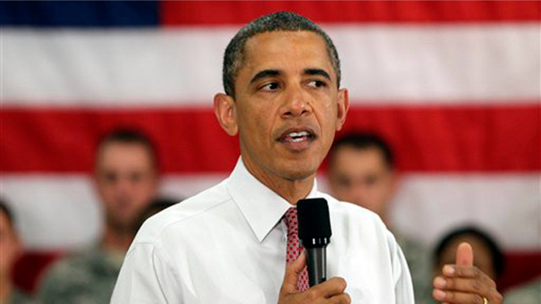 President Obama speaks to soldiers from the 10th Mountain Division June 23 in Fort Drum, N.Y.