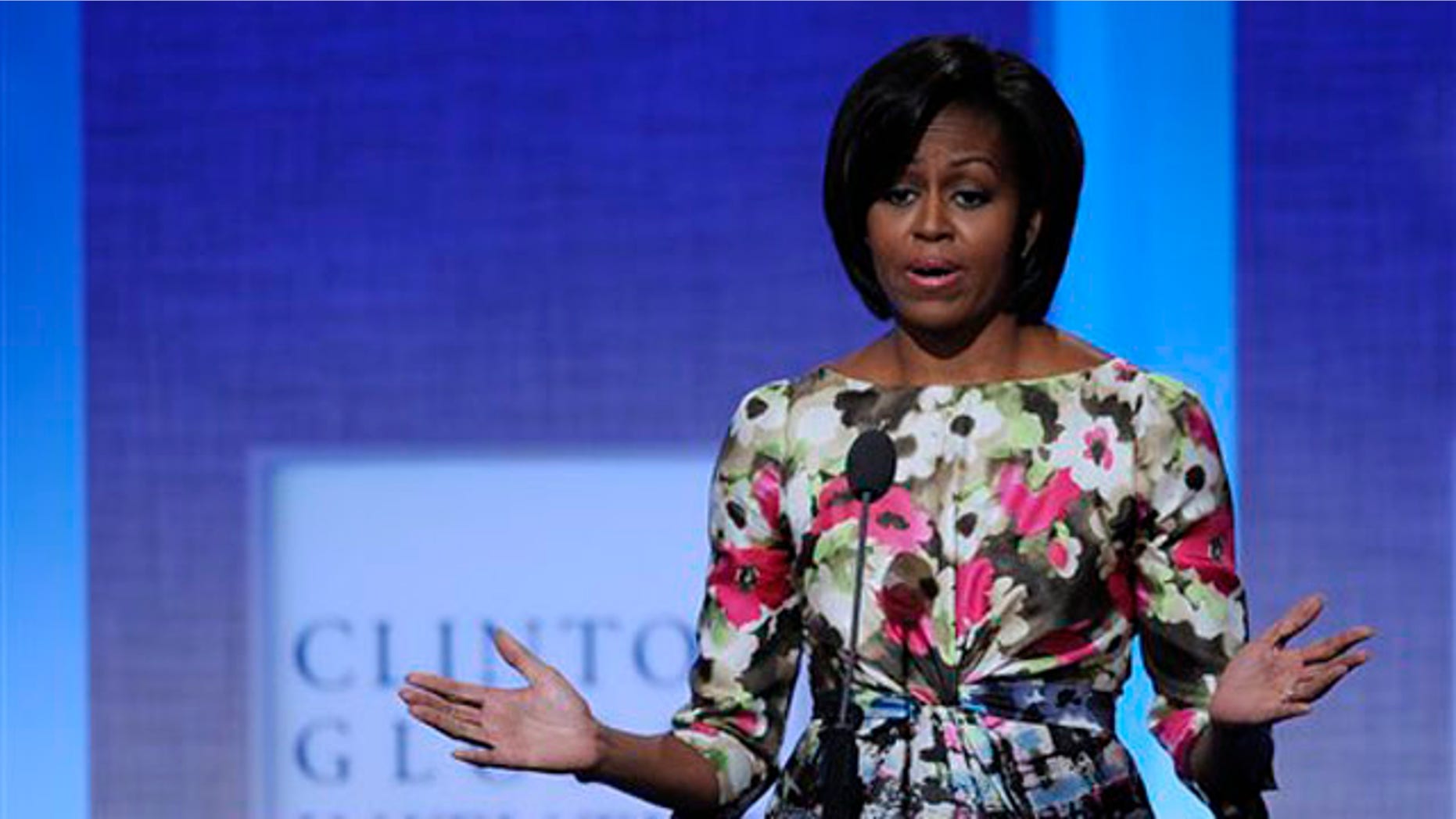 First lady Michelle Obama speaks during the 2010 Clinton Global Initiative Meetings Sept. 23 in New York. (AP Photo)