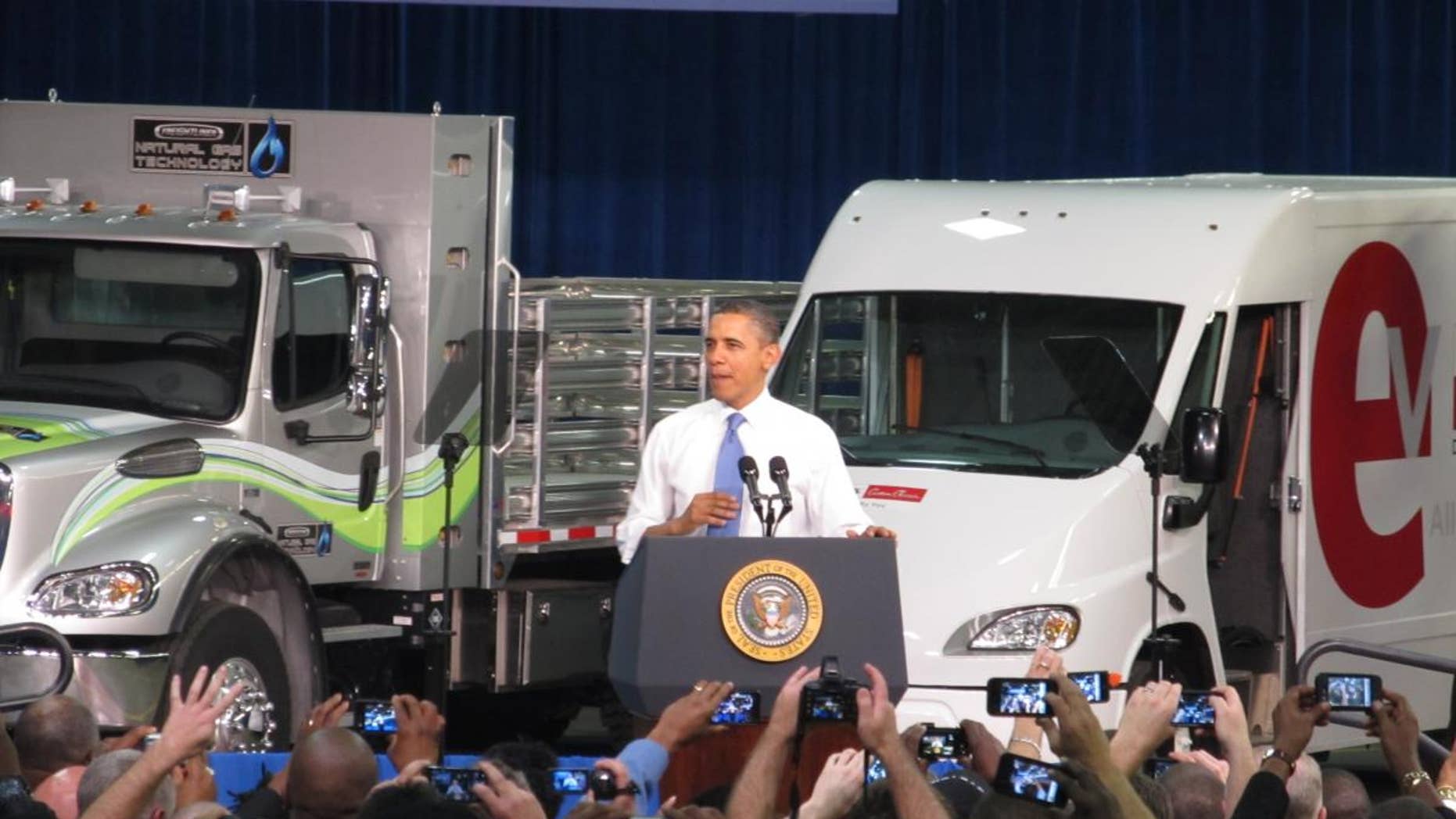 President Obama at event in Mount Holly, North Carolina