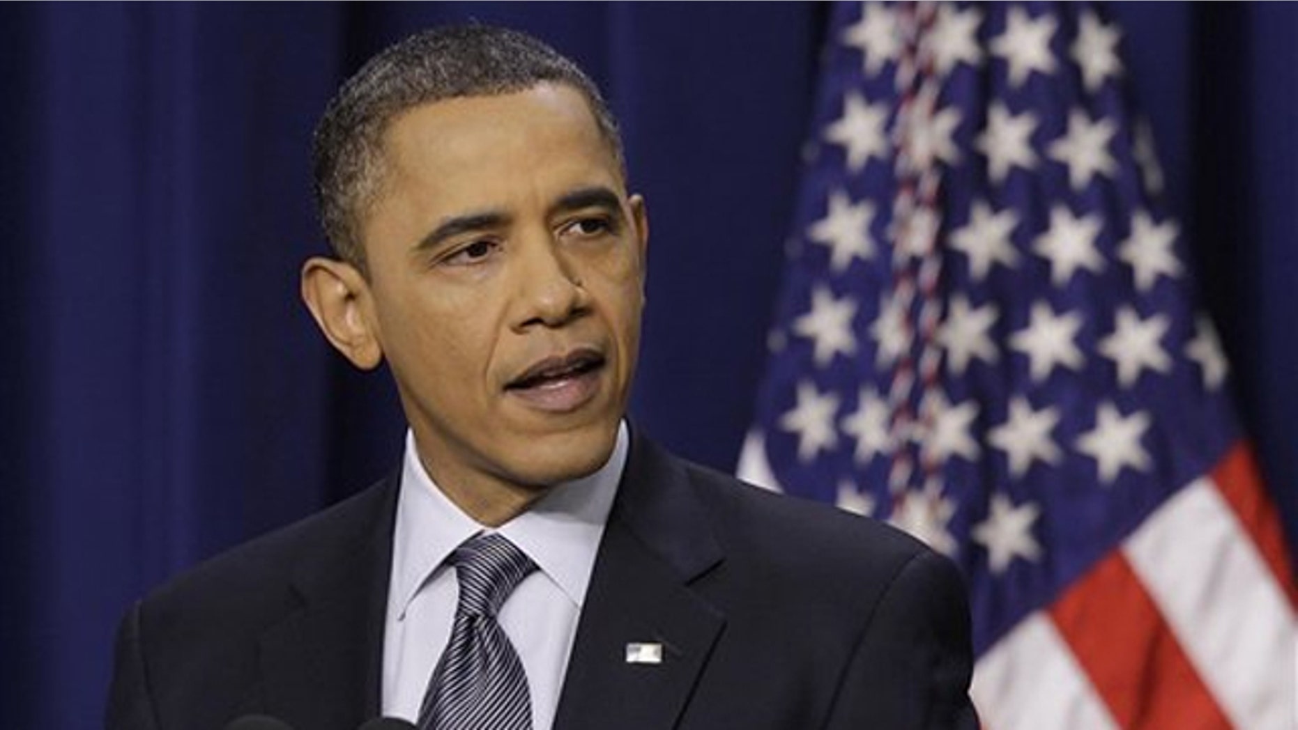 President Obama makes a statement about his budget during a news conference on the White House complex in Washington Feb. 15.