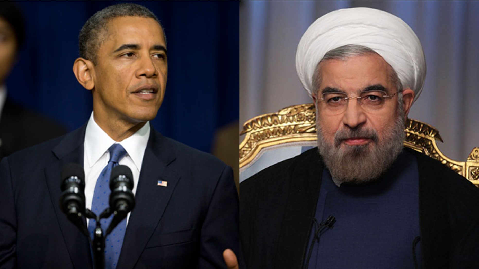 Shown here are President Obama and Iranian President Hassan Rowhani.