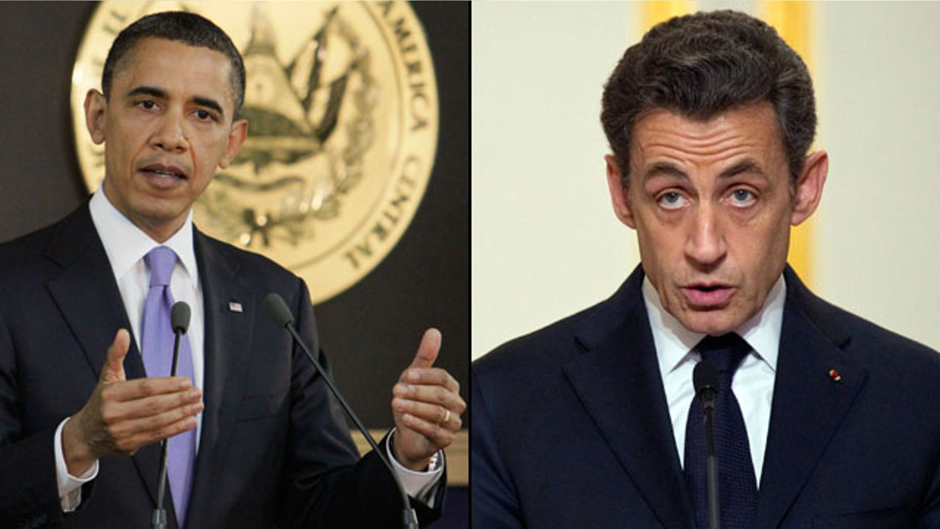U.S. President Obama and French President Nicolas Sarkozy. (AP)