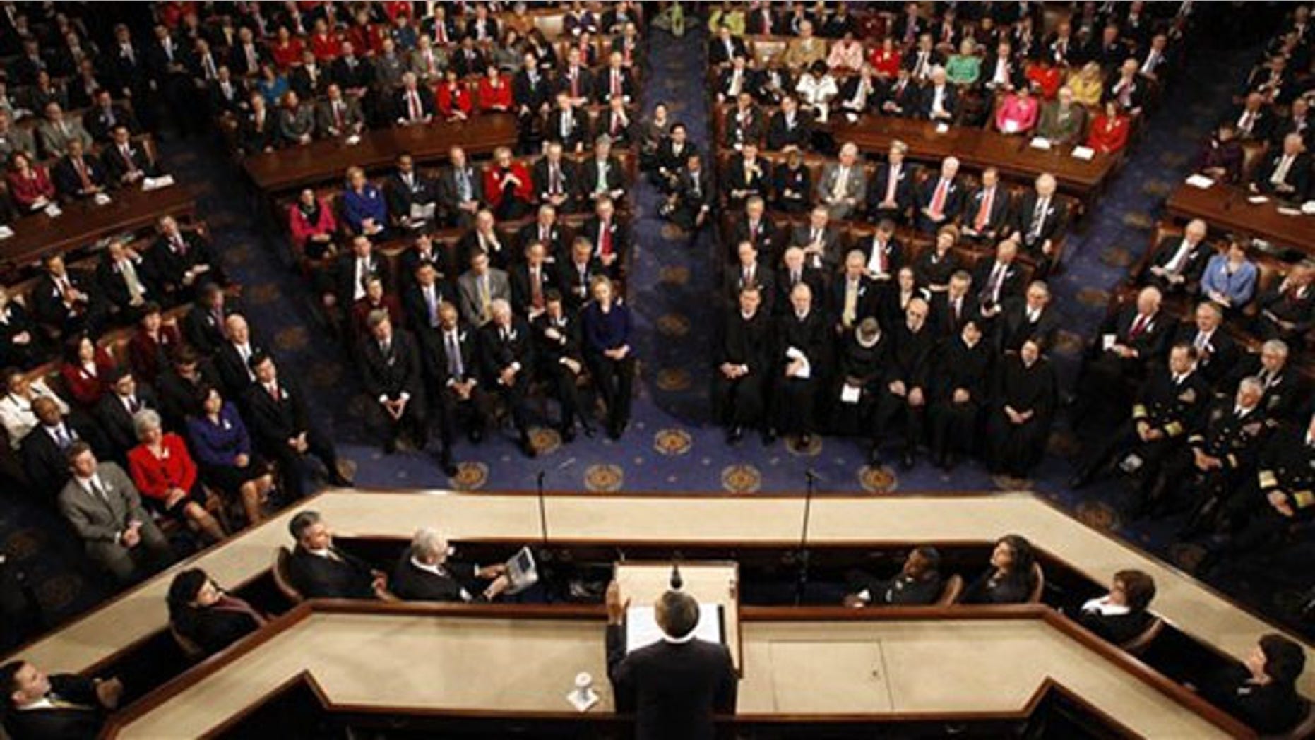 President Obama delivers his State of the Union address at the Capitol in Washington Jan. 25.