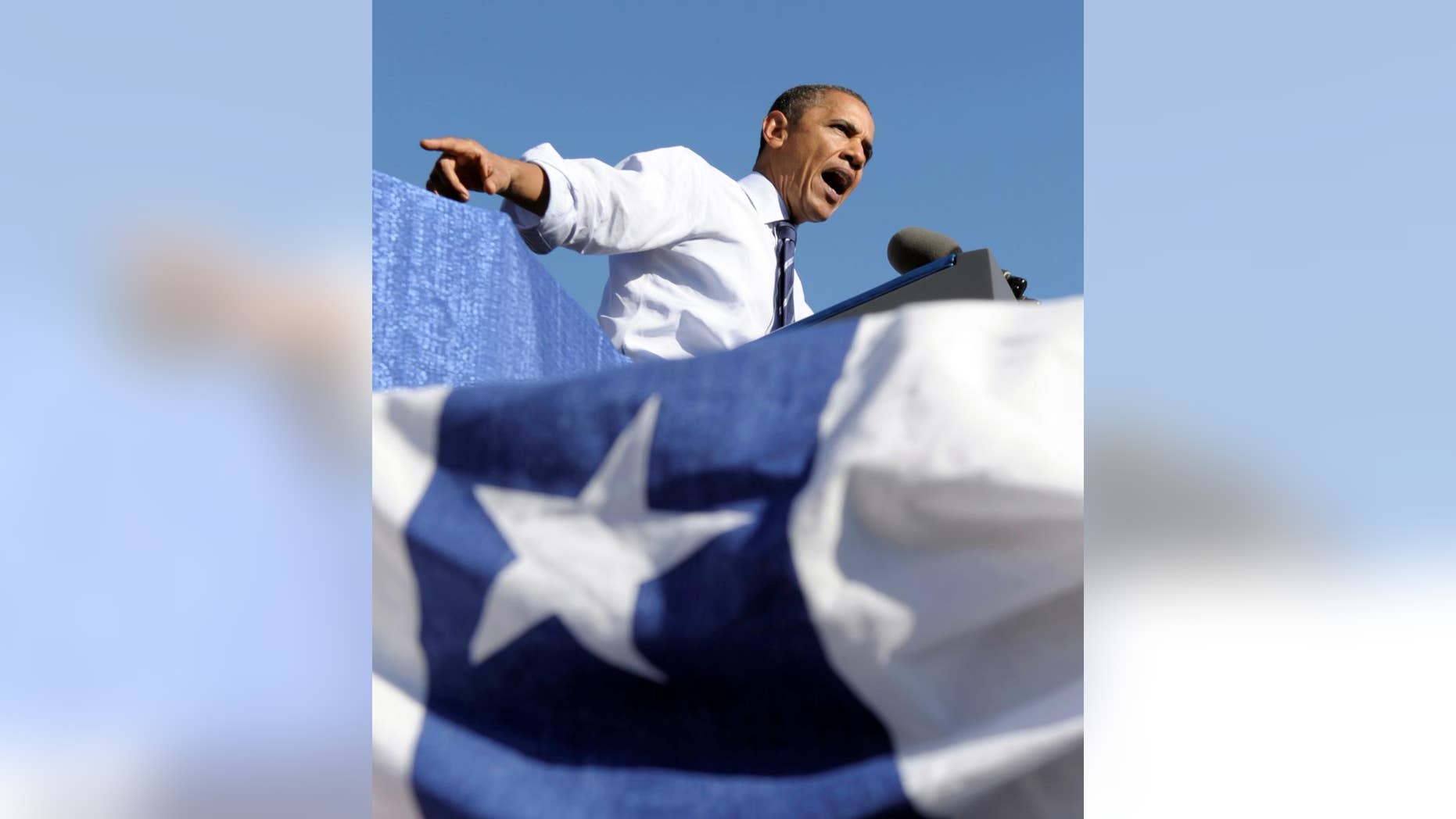President Barack Obama speaks at a campaign rally for Maryland Gov. Martin O'Malley,Thursday, Oct. 7, 2010, at Bowie State University in Bowie, Md. (AP Photo/Susan Walsh)