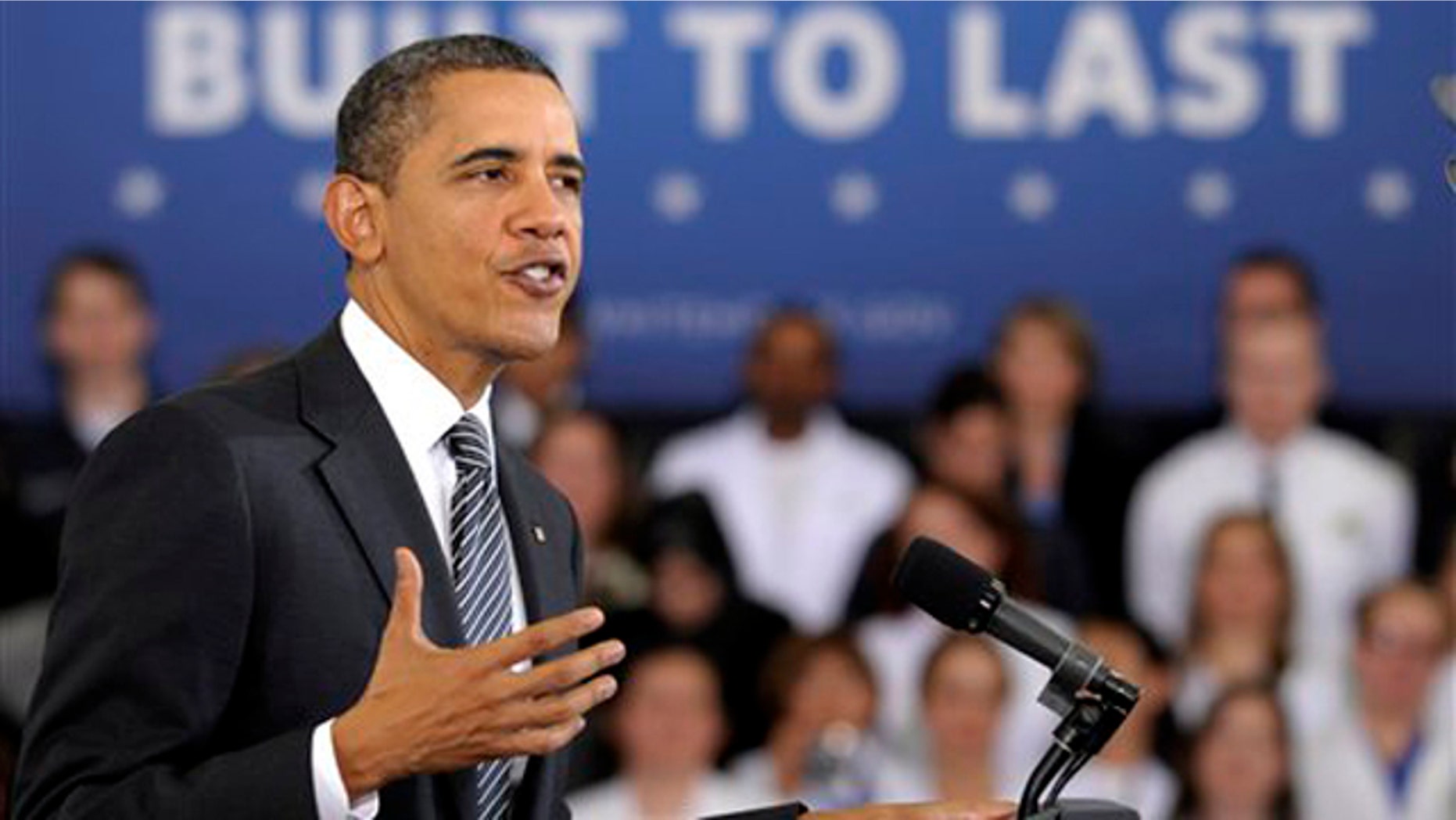 Feb. 13, 2012: President Obama discusses his 2013 budget at Northern Virginia Community College in Annandale, Va.