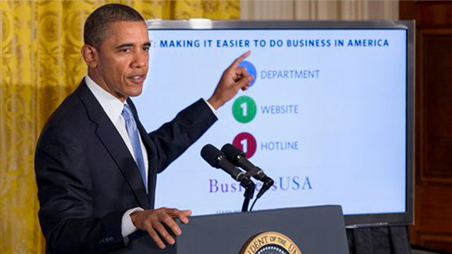 Jan. 13, 2012: President Obama delivers remarks on government reform in the East Room of the White House in Washington.