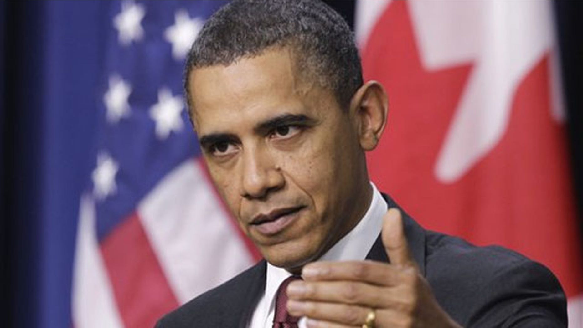 President Obama speaks about Egypt during his joint news conference with Canada's Prime Minister Stephen Harper Feb. 4.