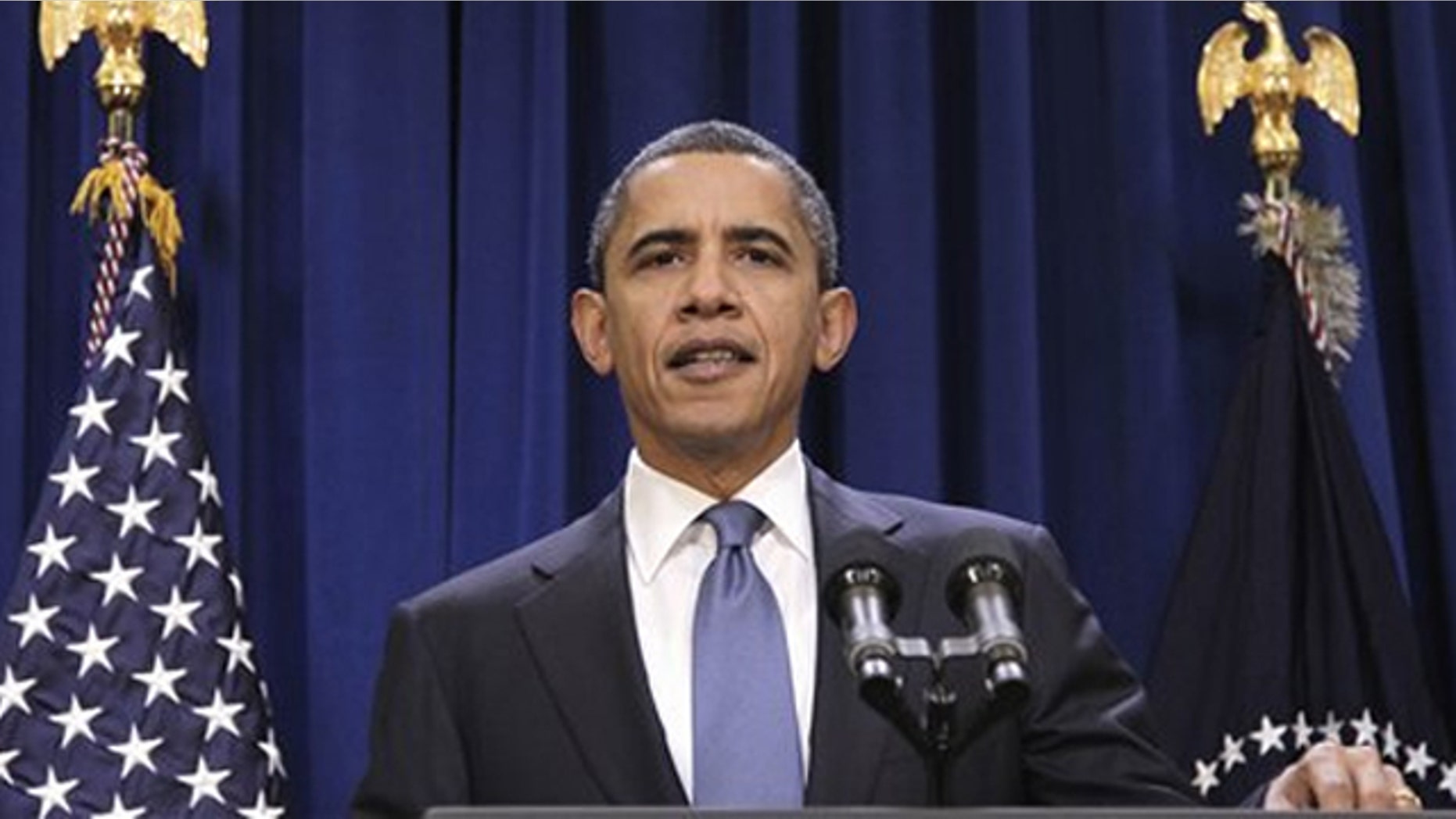 President Obama delivers a statement in the Old Executive Office Building in Washington Nov. 29. (AP Photo)