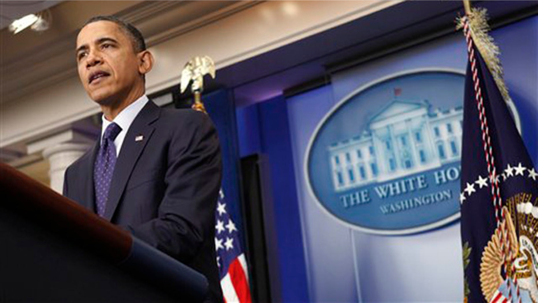 Dec. 23, 2011: President Obama speaks about the payroll tax cut at the White House in Washington.