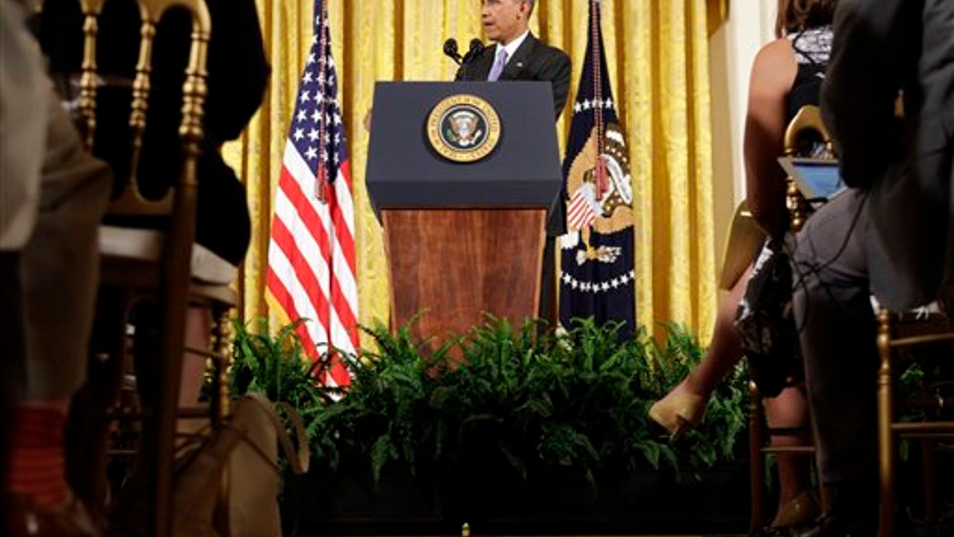 July 15, 2015: President Obama answers questions about the Iran nuclear deal during a news conference in the East Room of the White House in Washington. (AP Photo/Pablo Martinez Monsivais)