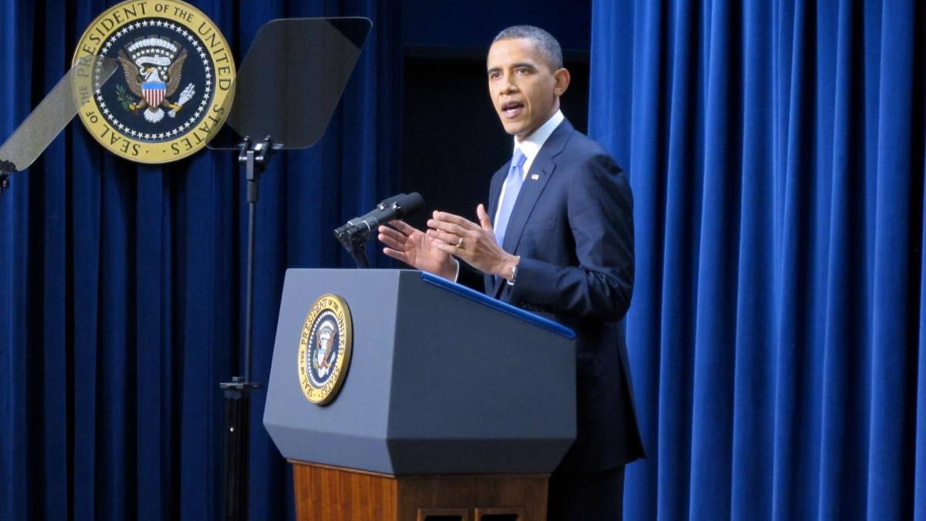 President Barack Obama delivers a year-end news conference Wednesday. (Fox News Photo)
