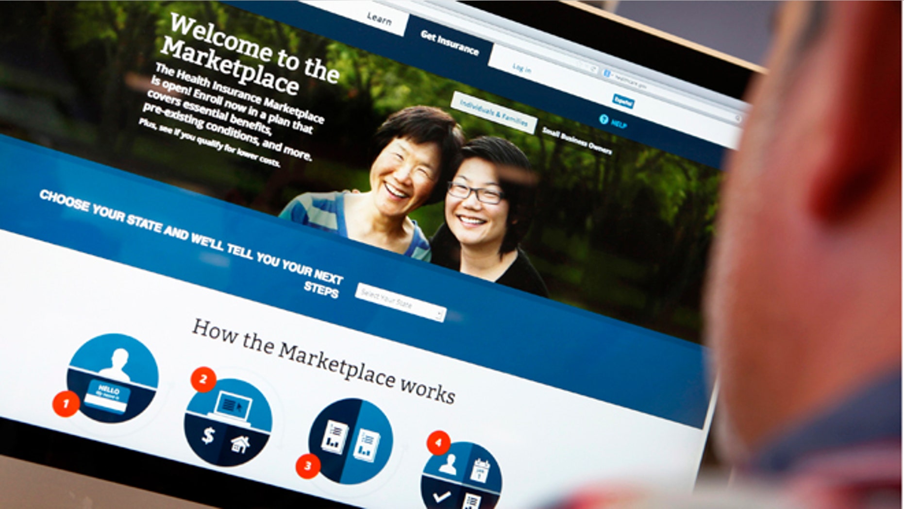 Oct. 2, 2013: A man looks over the Affordable Care Act (commonly known as Obamacare) signup page on the HealthCare.gov website in New York.