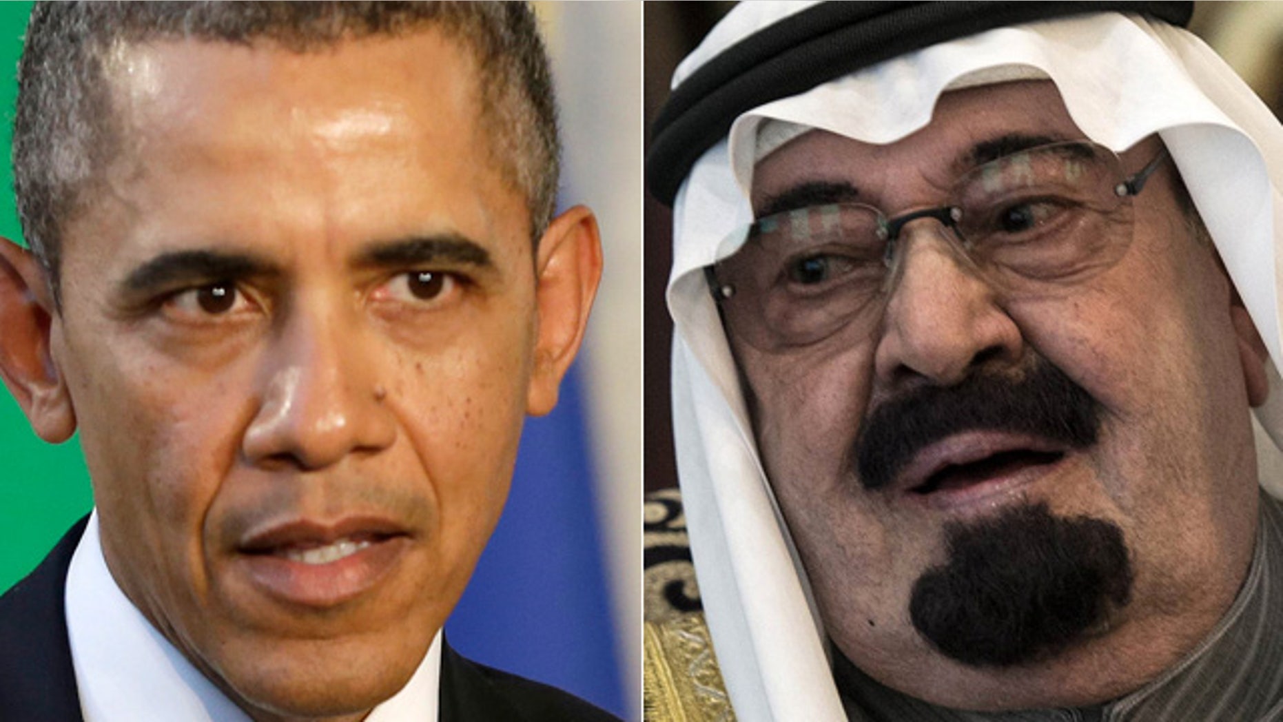 President Obama, left, and Saudi Arabia's King Abdullah.
