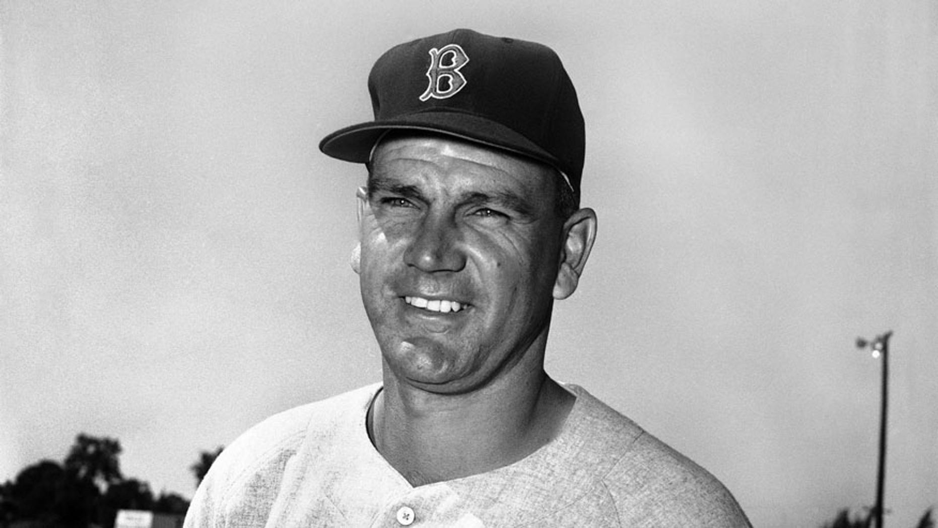 Dave Ferriss, coach of Boston Red Sox in Sarasota, Florida in March 1956. (AP Photo/Preston Stroup)