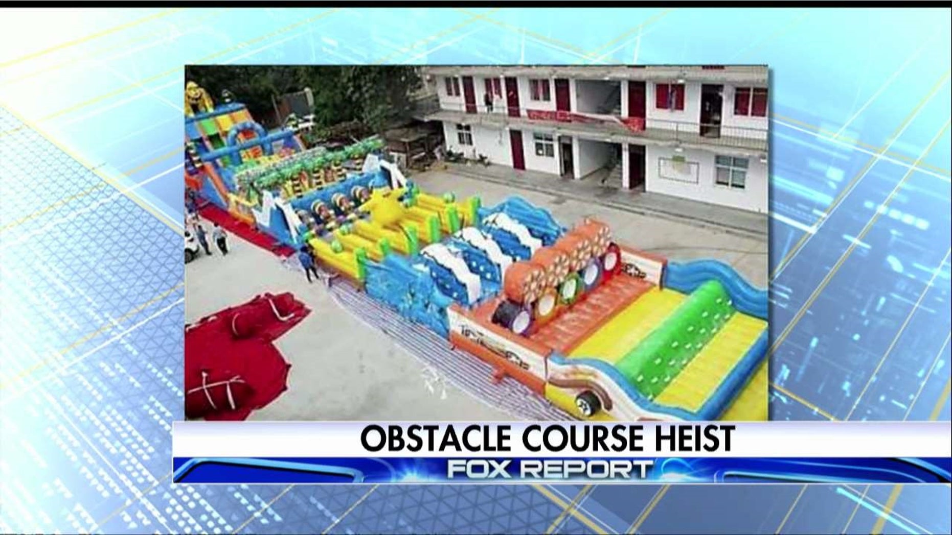 Phoenix police are investigating the theft of a massive inflatable obstacle course that went missing on May 7 of May 8. The obstacle course is valued at $35,000.
