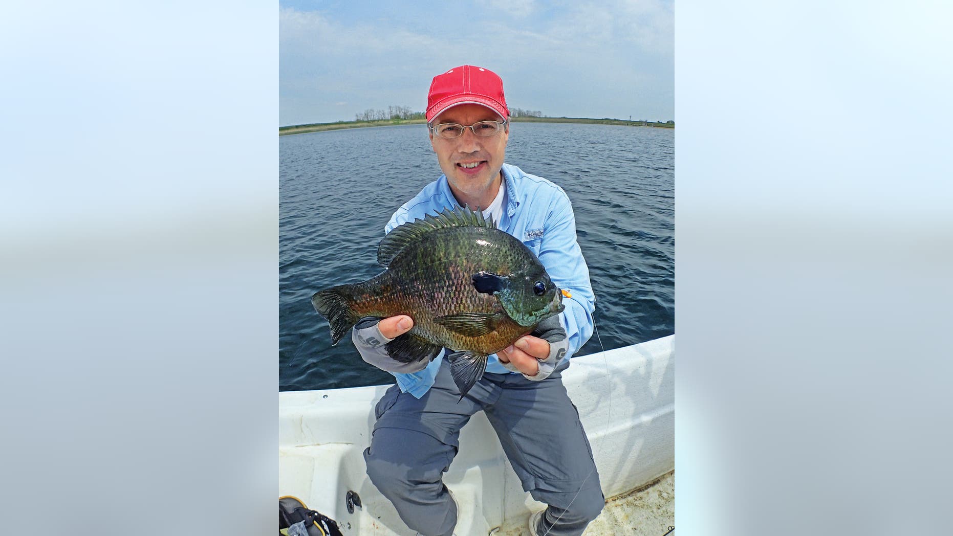 This 2-pound bluegill could be yours with the right equipment and a little patience.
