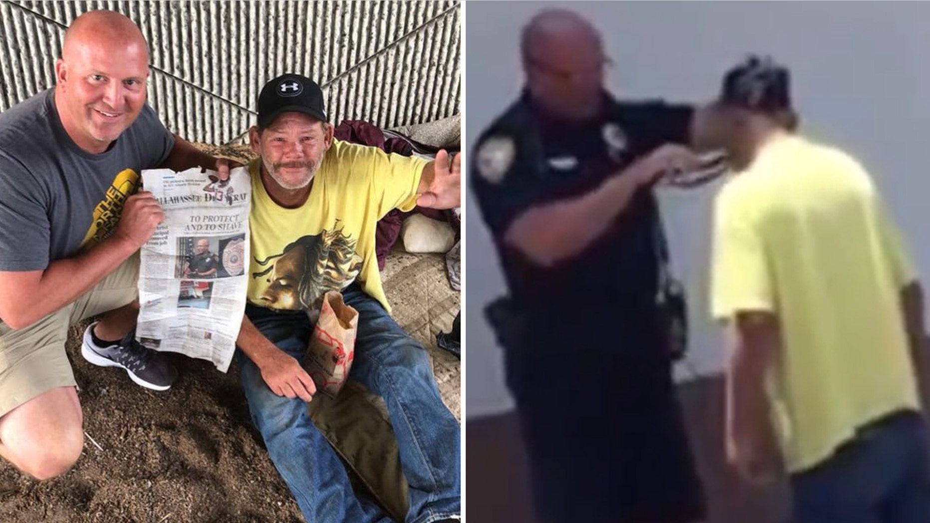 A police officer in Florida helped a homeless man get a job at McDonald's.