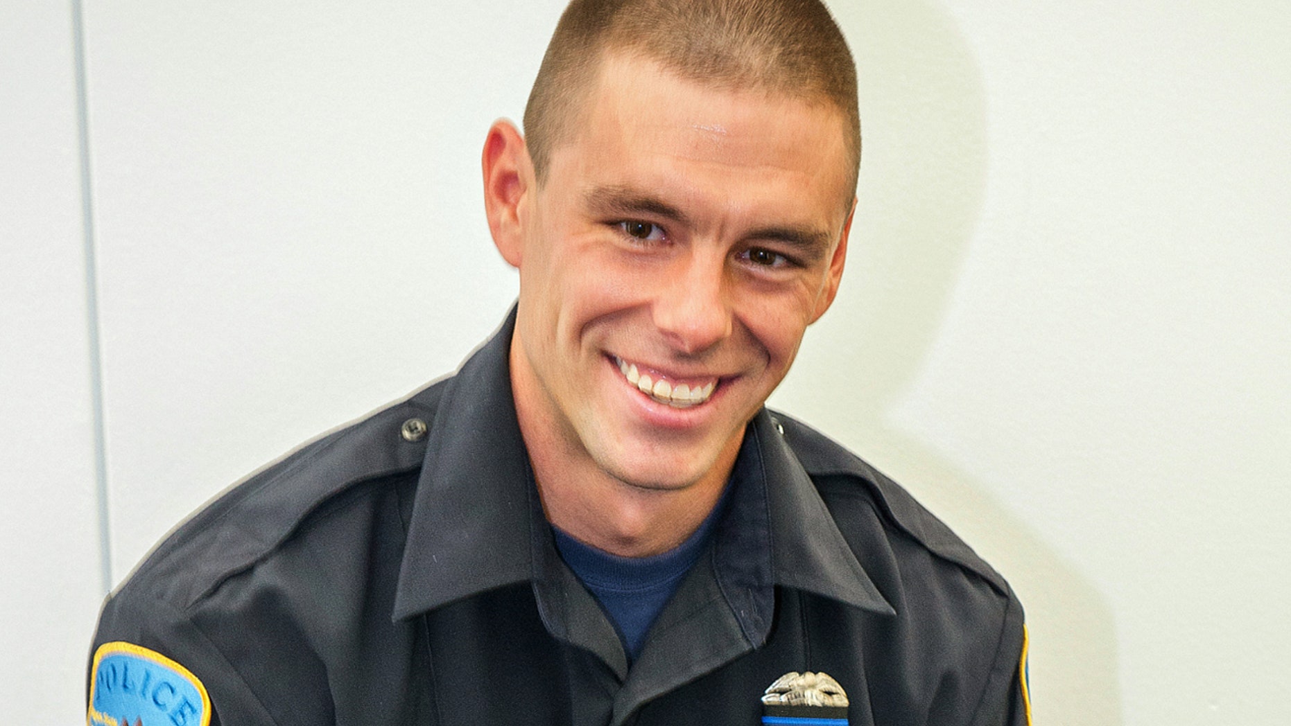 This undated photo provided by Wayne State University shows university police officer Collin Rose, who was shot in the head while on patrol near a university campus in Detroit on Tuesday, Nov. 22, 2016.