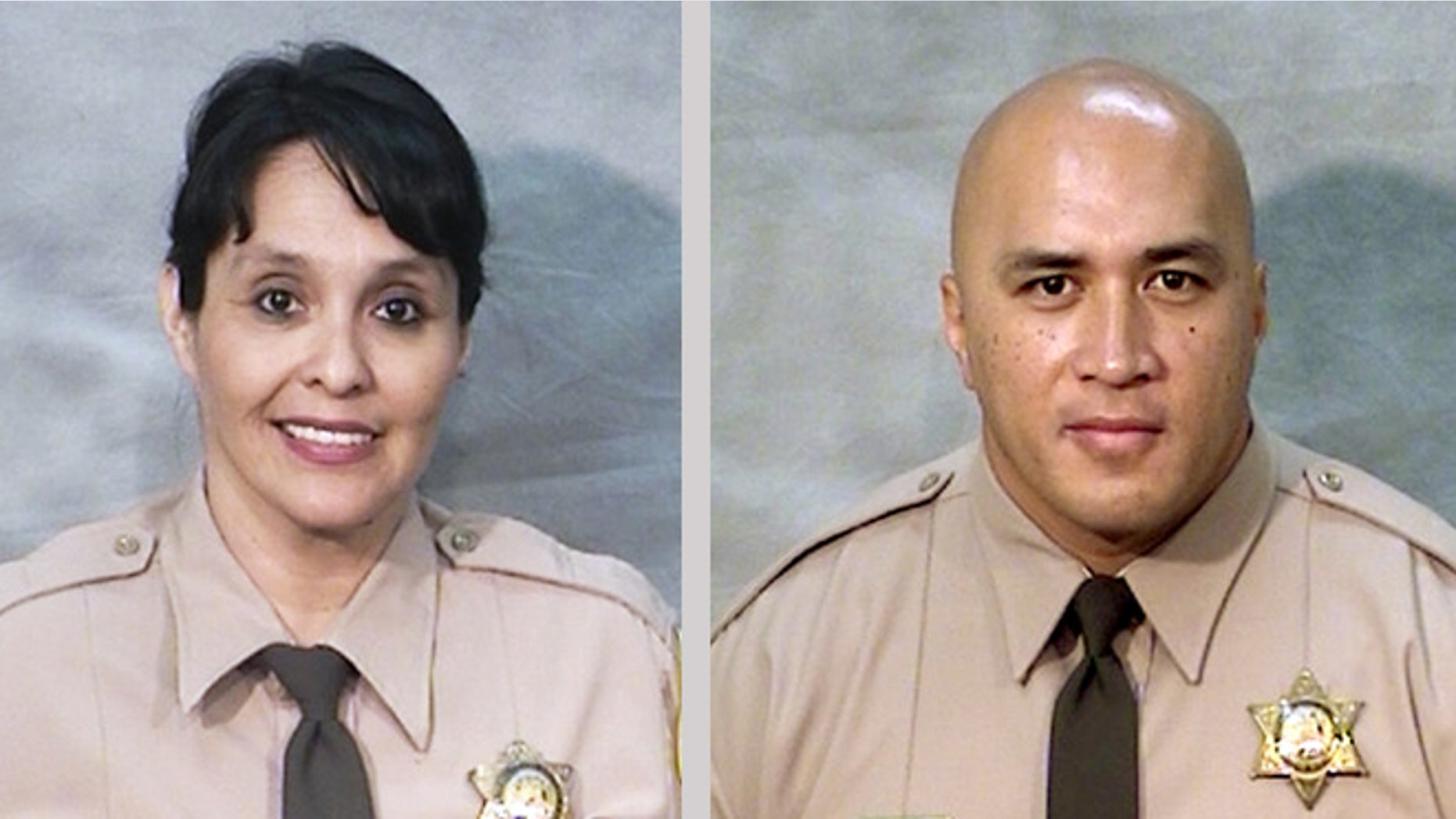 There are undated photos provided by the Fresno County Sheriff's Office shows corrections officers Juanita Davila and Toamalama Scanlan. (Fresno County Sheriff's Office via AP)