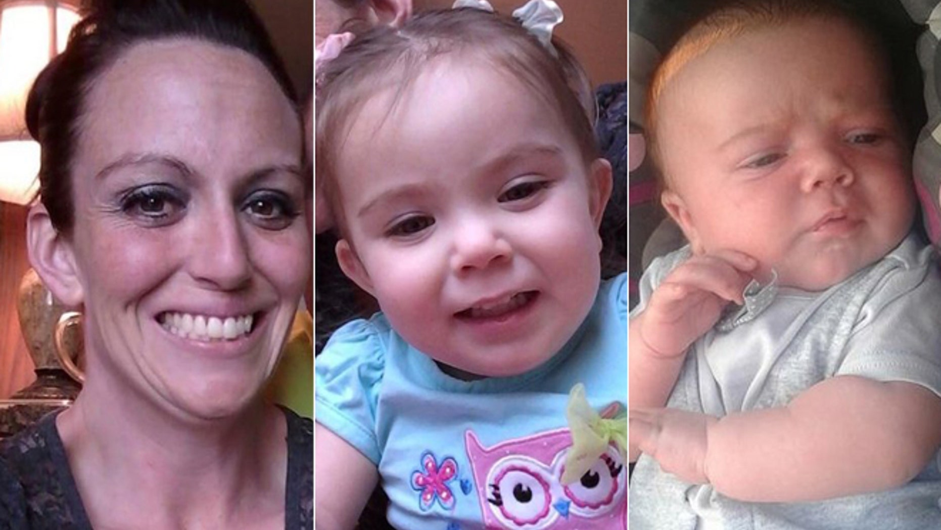 Adelyn Keener, center, and Maxwell Keener were believed to be with their mother, Sarah Jane Lewis.