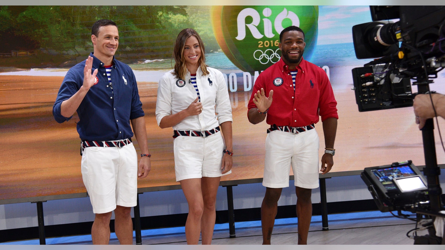 U.S. Olympic athletes, from left, Ryan Lochte, Haley Anderson and Jordan Burroughs.