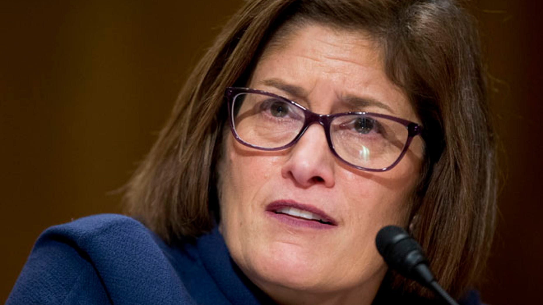Feb. 4, 2016: Beth Cobert, President Barack Obama's nominee to head the Office of Personnel Management (OPM), testifies on Capitol Hill in Washington.