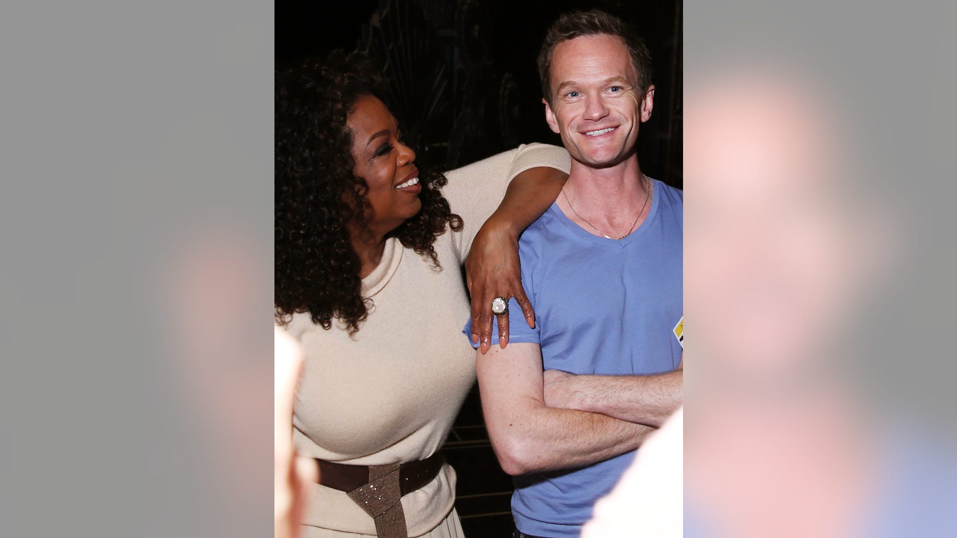 February 21, 2015. Oprah Winfrey, left, and Neil Patrick Harris are seen during rehearsals for the 87th Academy Awards in Los Angeles.