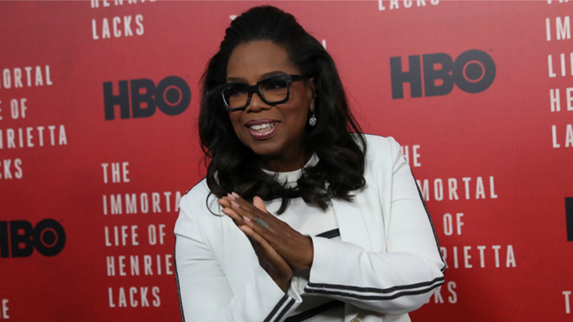 Oprah Winfrey at the premiere of "The Immortal Life of Henrietta Lacks"