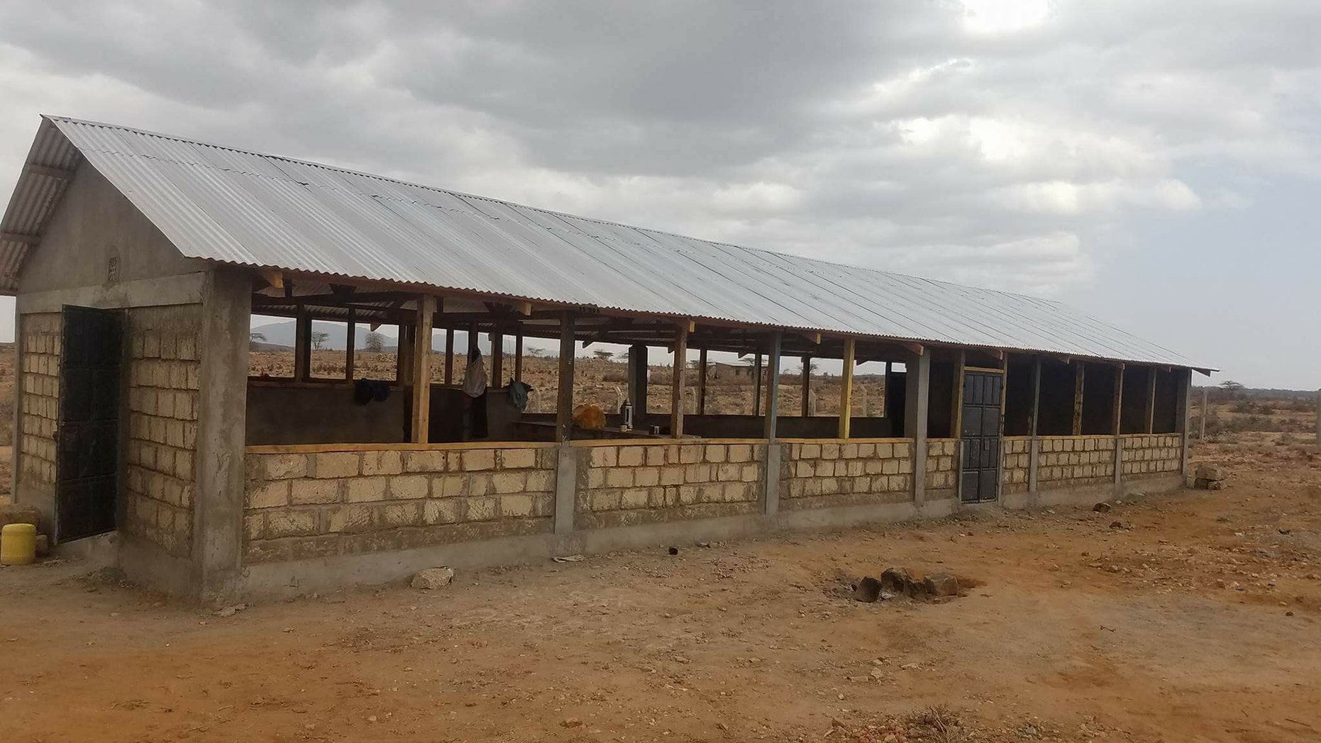 Building the new children's home dorm in Archer’s Post, Kenya.