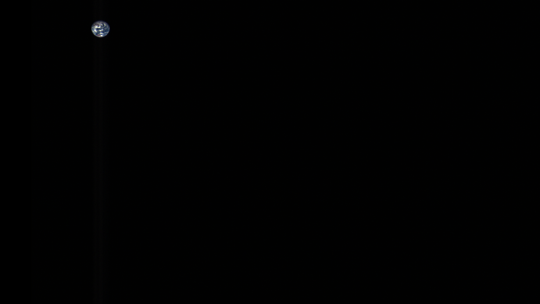 NASA's OSIRIS-REx spacecraft, which is currently on its way to the asteroid Bennu, captured this color composite image of Earth and the moon on Oct. 2, 2017.