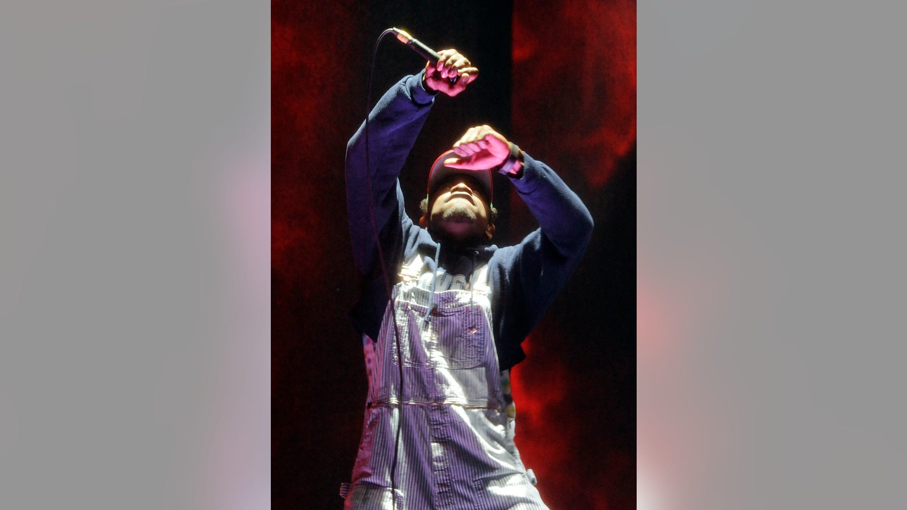 April 11, 2014. Andre 3000 of hip hop group Outkast performs during their headlining set on the first day of the 2014 Coachella Music and Arts Festival.