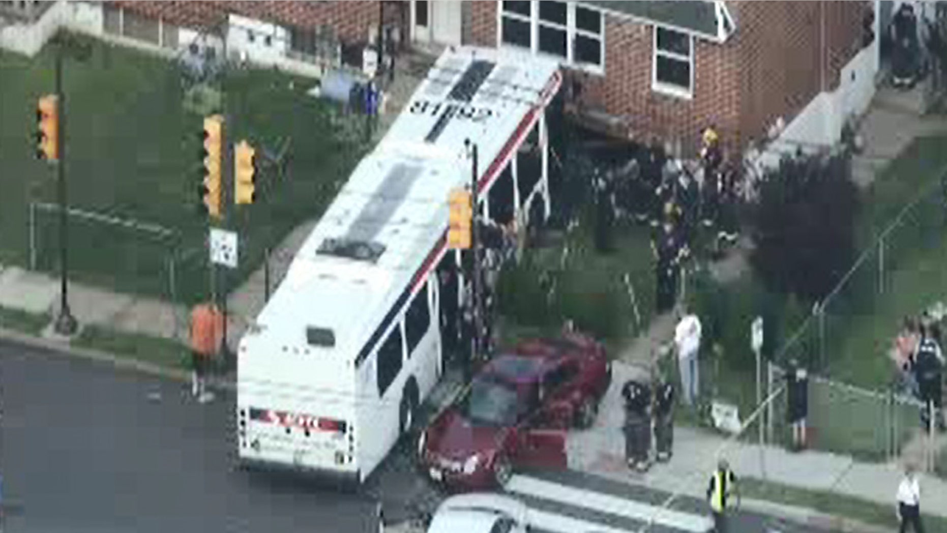 James Robert Derbyshire, 52, was killed when a public transit bus jumped a curb and ran into his son's house Thursday in Philadelphia.