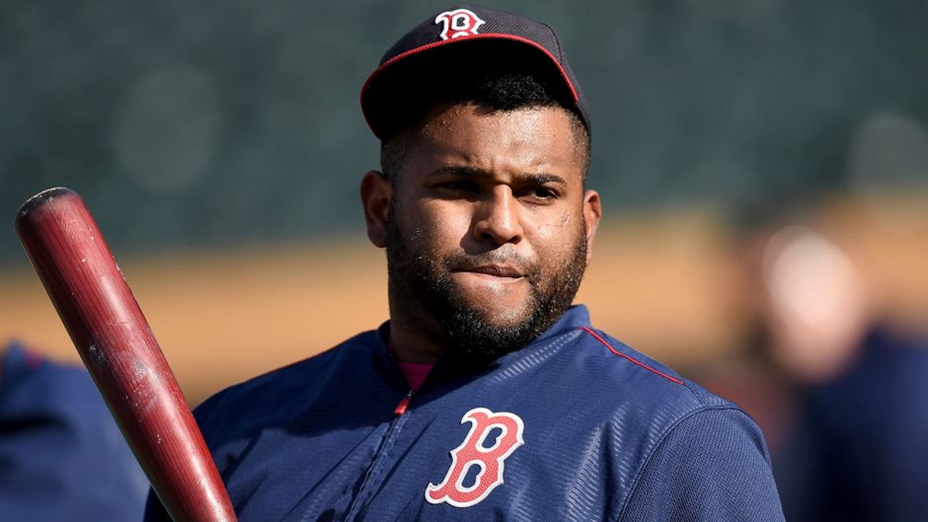 OAKLAND, CA - MAY 11: Pablo Sandoval #48 of the Boston Red Sox looks on during batting practice prior to the game against the Oakland Athletics at O.co Coliseum on May 11, 2015 in Oakland, California. (Photo by Thearon W. Henderson/Getty Images)