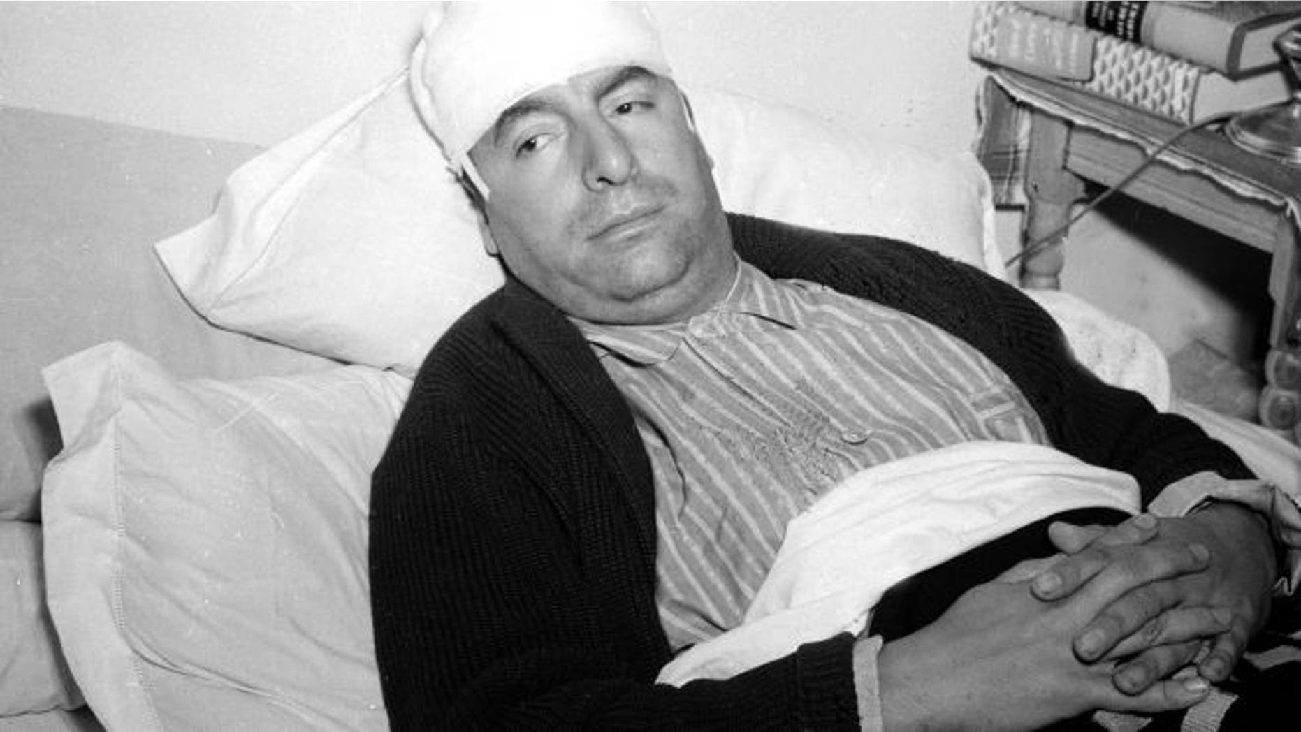 Dec. 1941: Pablo Neruda, Chilean consul-general in Mexico and famous Latin American poet, lies in a bed in Mexico City, recovering from injuries police said were inflicted by a group of German nationals in Cuernavaca the day before.